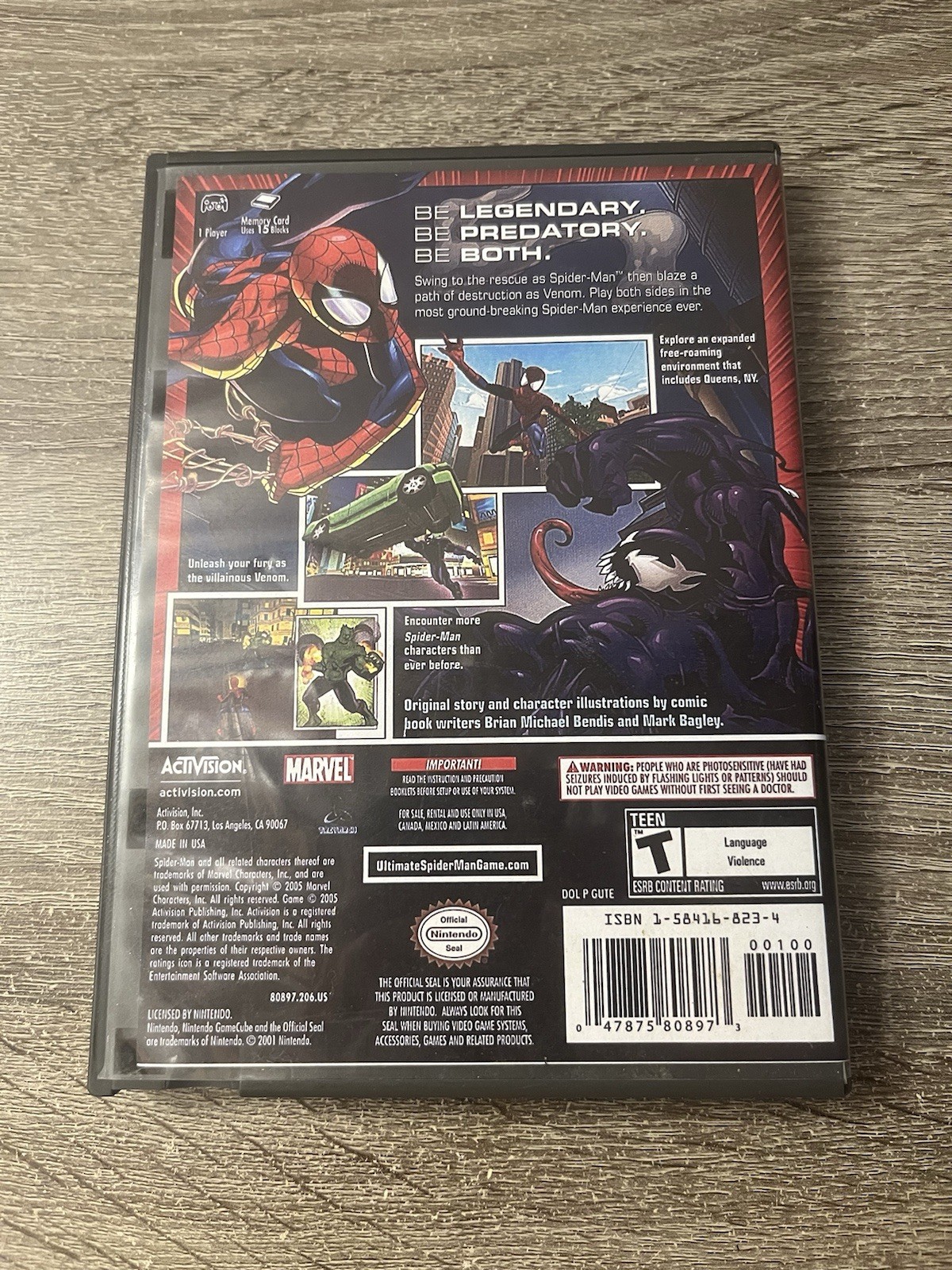 Ultimate Spider-Man (Nintendo GameCube, 2005) Disc Only Tested Replacement Cover