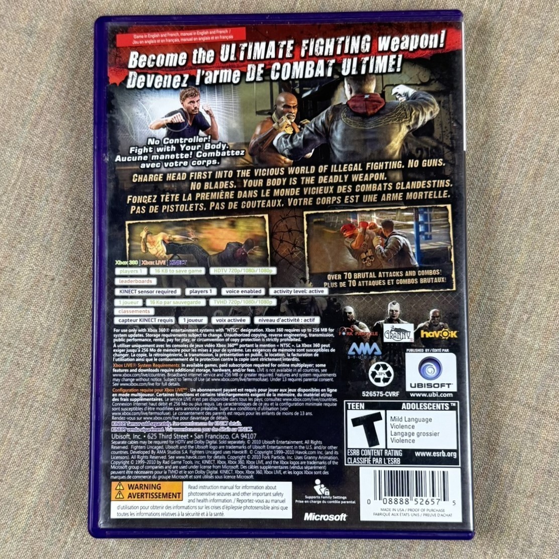 UFC Undisputed 2010 Xbox 360 CIB Very Good+ Tested