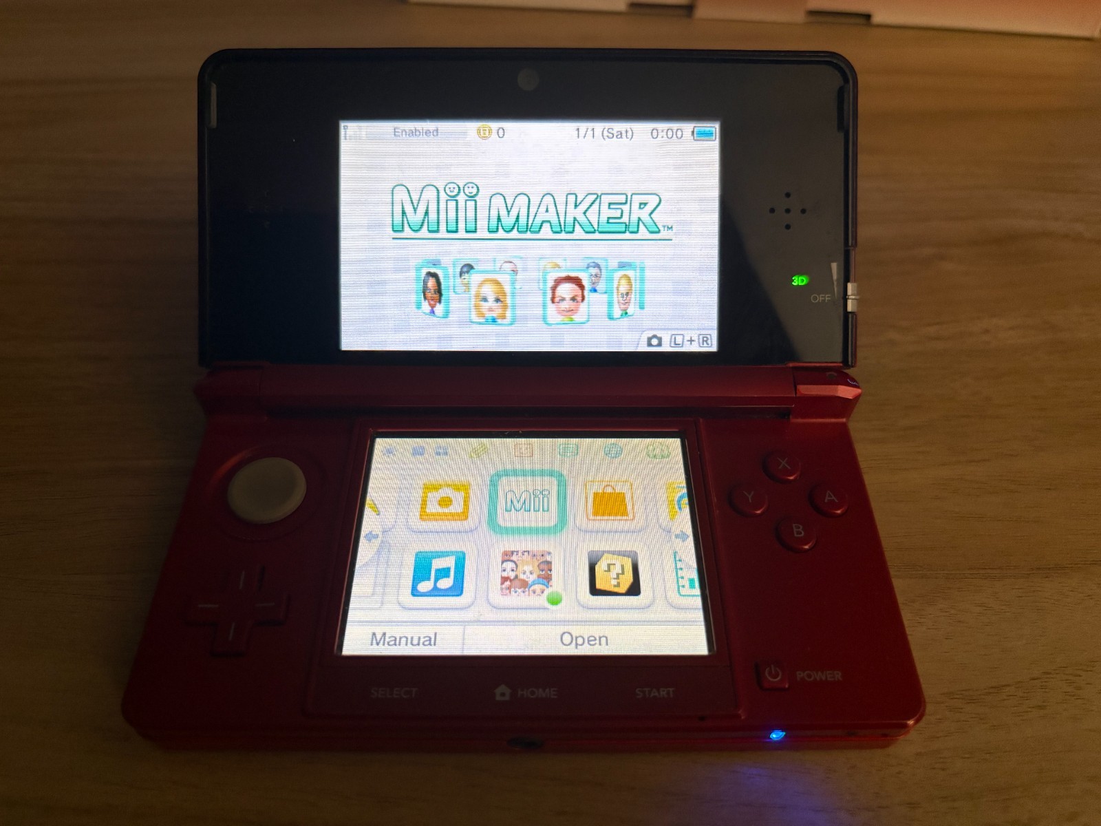 Nintendo 3DS Flame Red Console – In Box w/ Some Original Materials **READ DESC**
