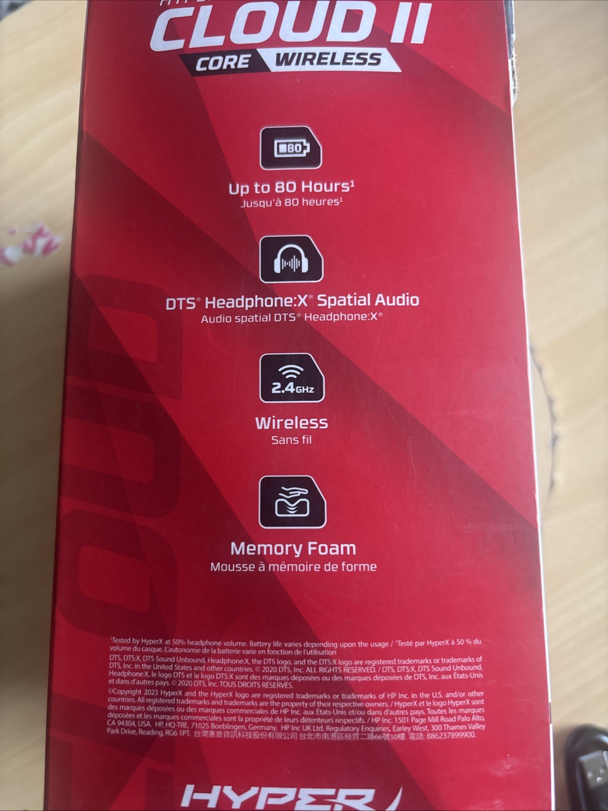 HyperX Cloud II Core Wireless Gaming Headset (Black) New Open Box