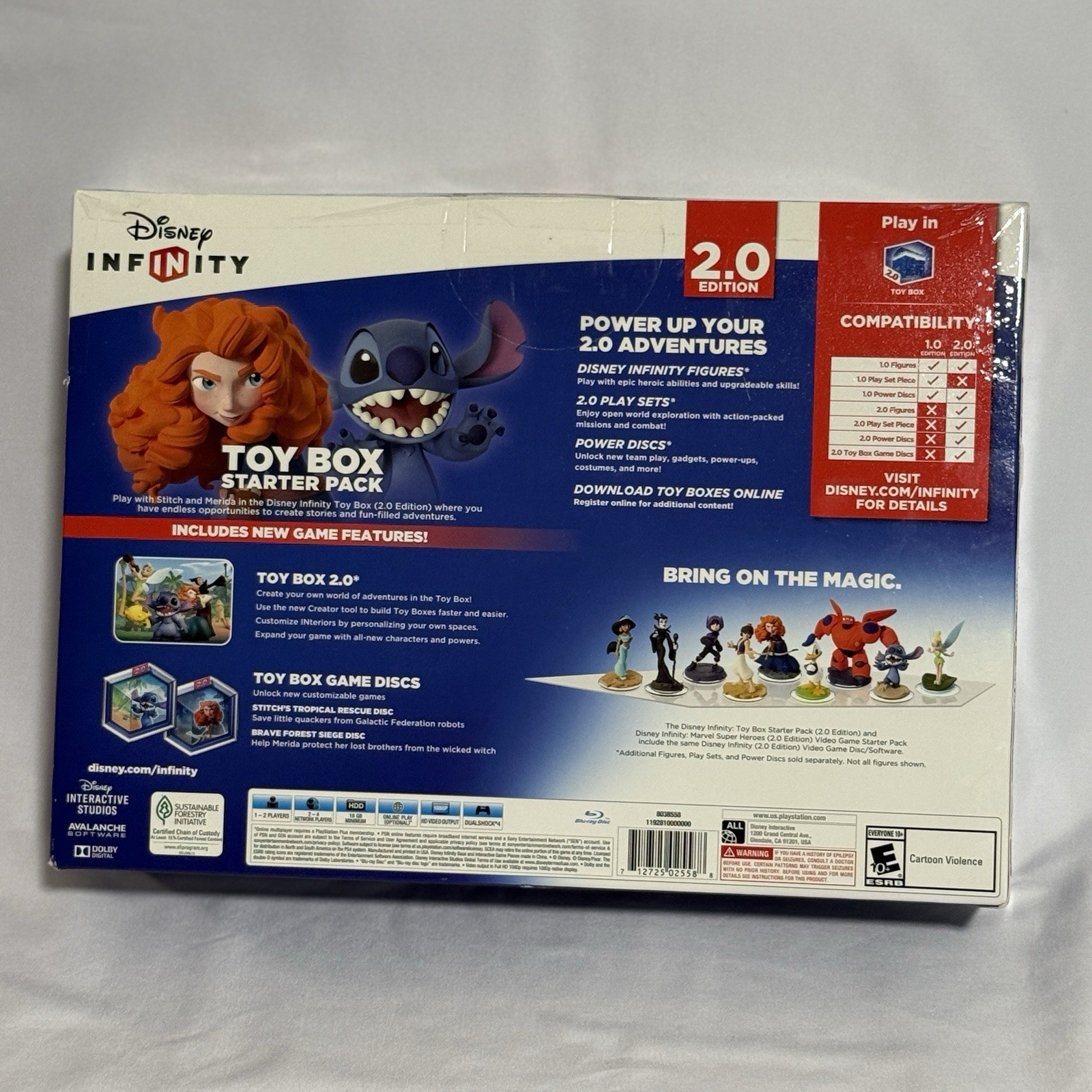 NEW Disney Infinity 2.0 Toy Box Starter Pack PS4 Game *SEALED* Stitch & Merida
