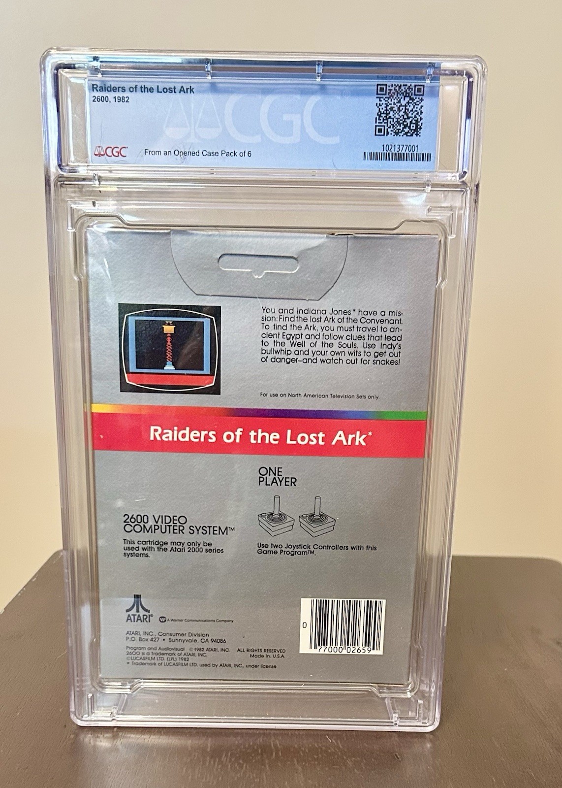 1982 Atari 2600 Raiders of the Lost Ark HangTab Unopened USA CX 2659 CGC 9.4