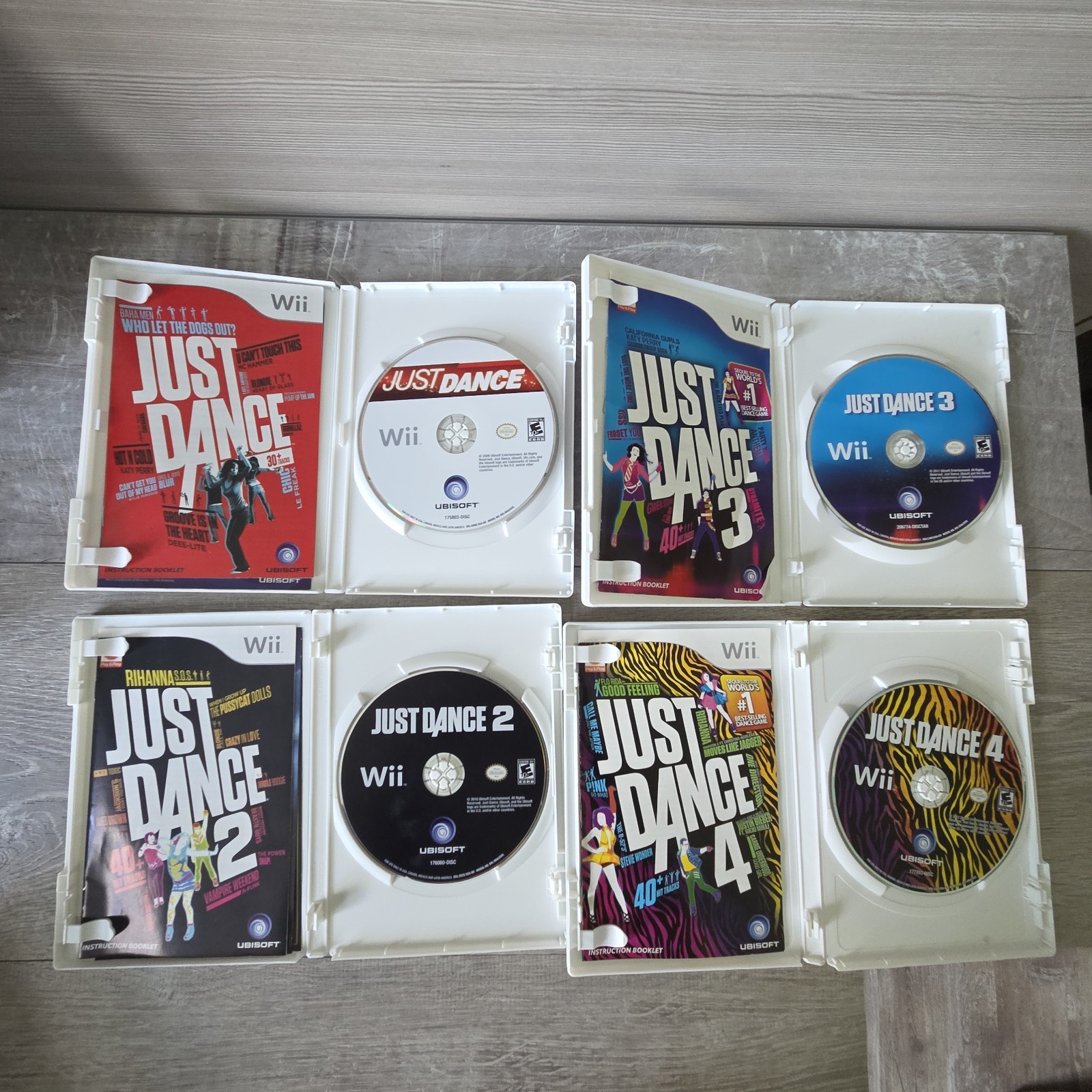 Nintendo Wii Just Dance Lot 9 Games 1 2 3 4 2015 Country Kids Disney Party