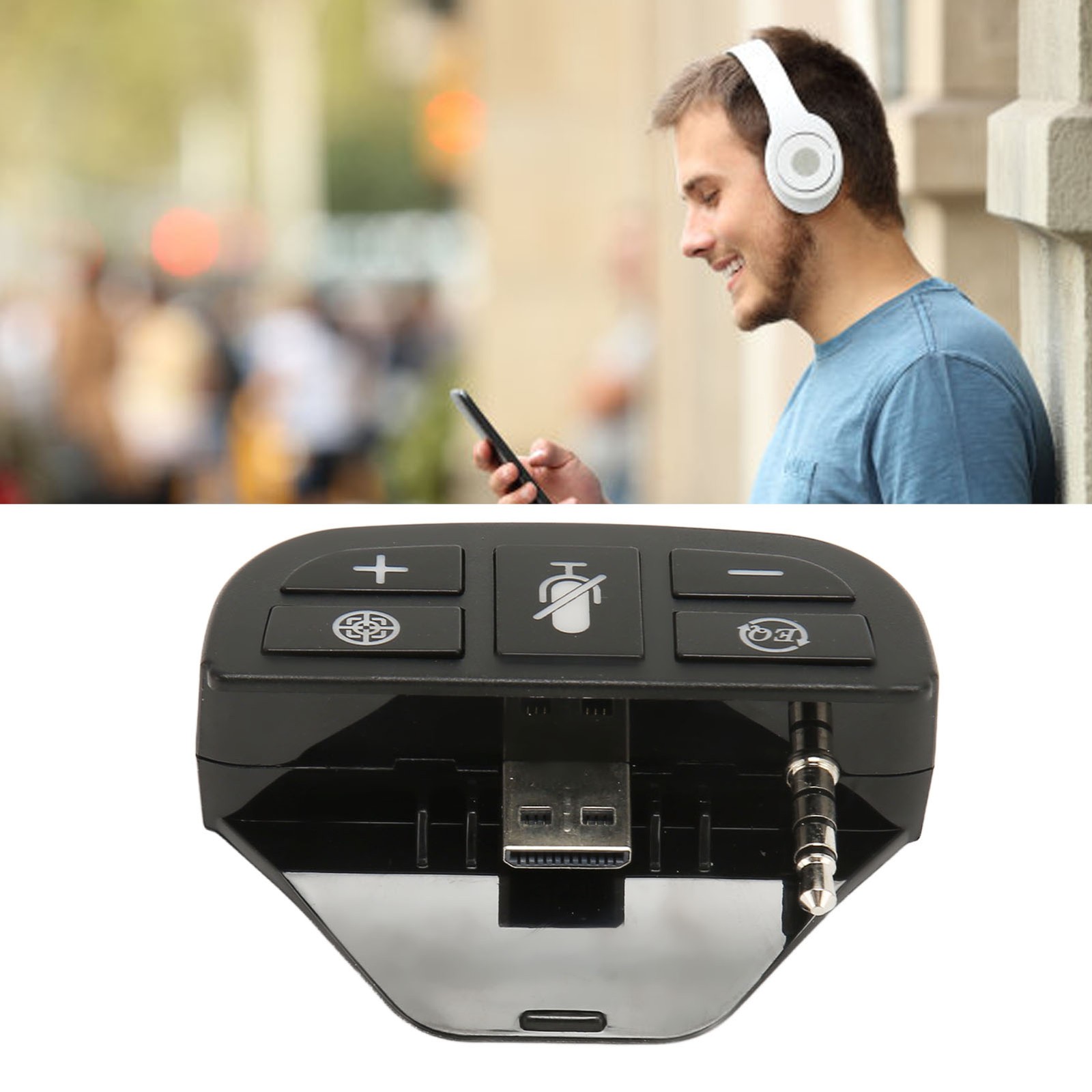 ¸Stereo Headset Adapter For Voice Control 3.5mm Stereo Sound Jack Sound New
