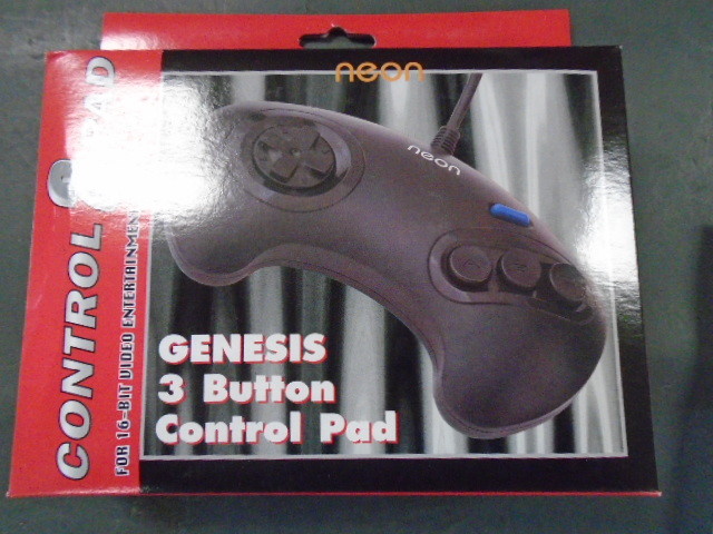 Sega Genesis 3 Button Controller Game Control Pad New in box by Innovation Neon