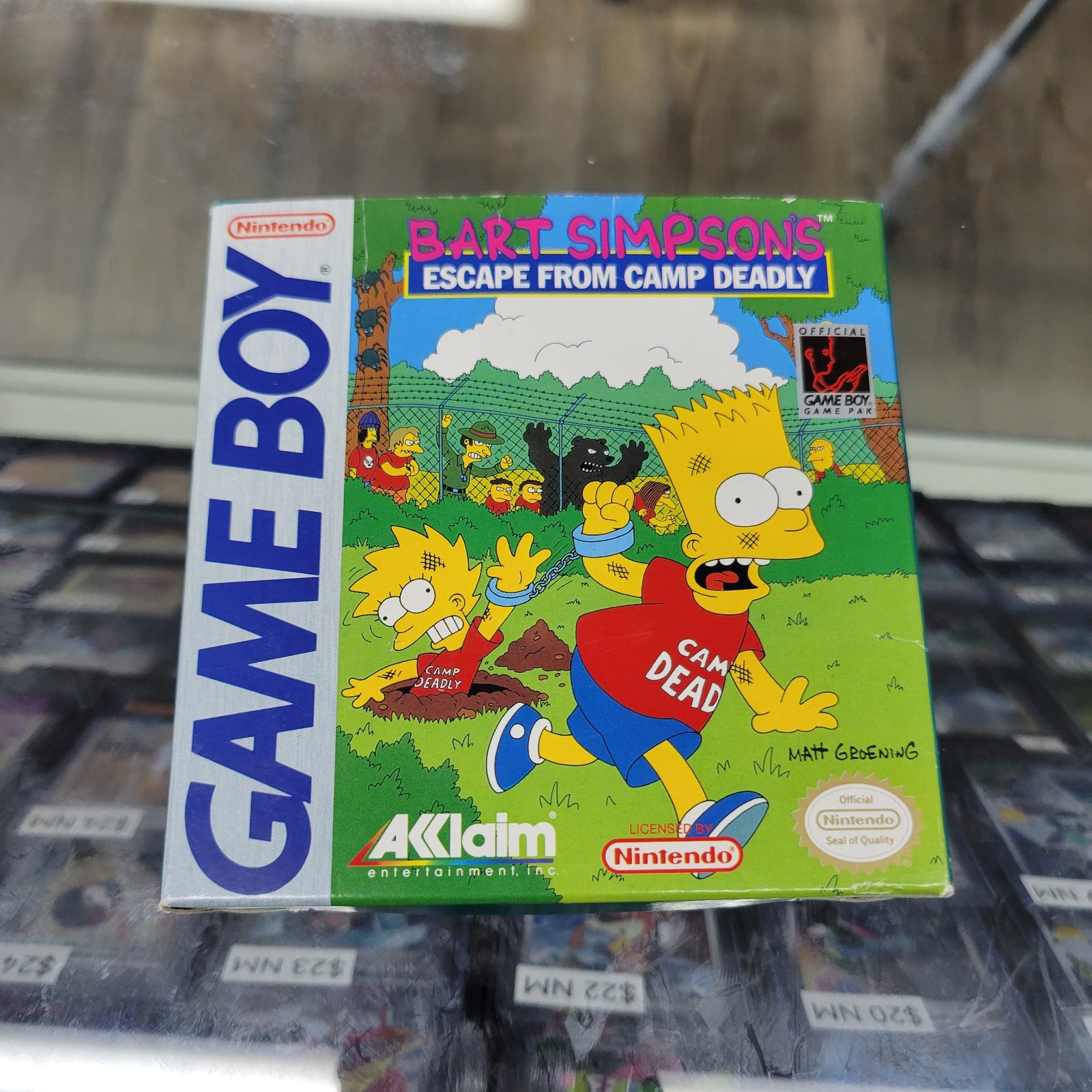 Bart Simpson Escape From Camp Deadly Nintendo Game Boy Cartridge CIB Authentic