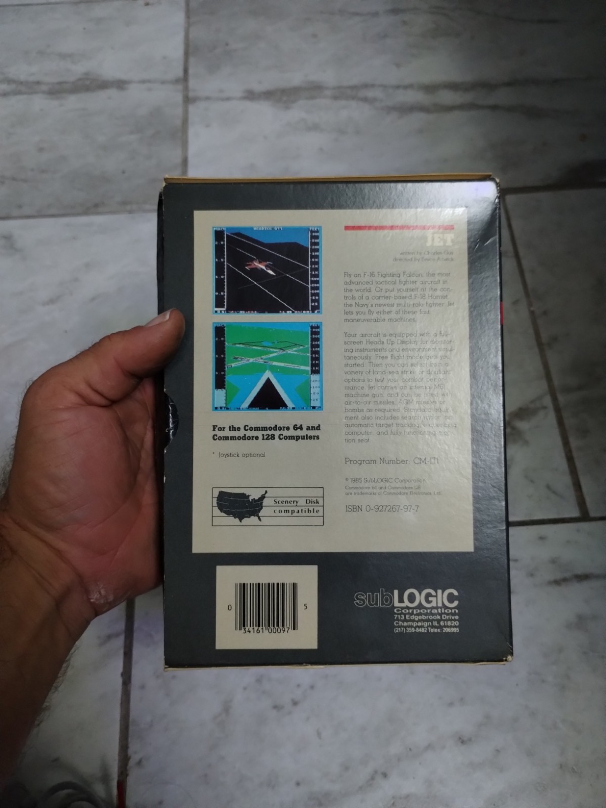 subLOGIC JET (Commodore 64) Complete – Box, Disk, Manual, Ads & Registration
