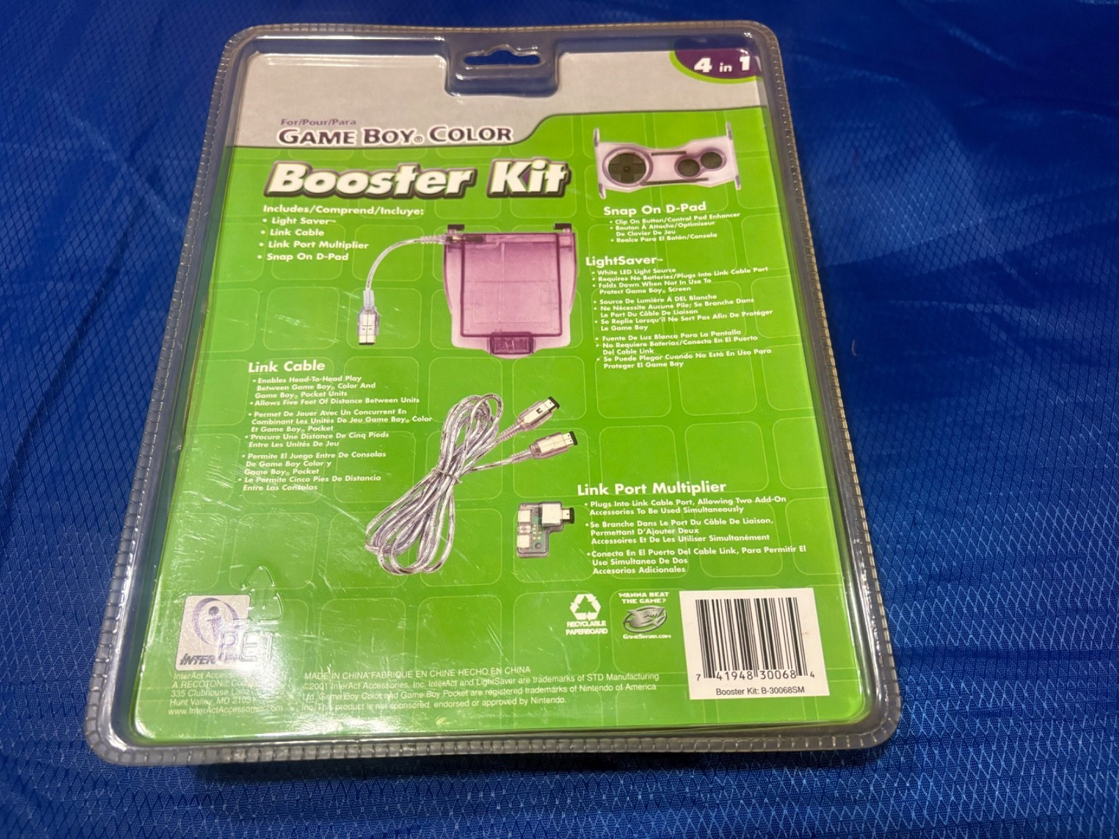 Interact Nintendo Gameboy Color 4 in 1 2001 Booster Kit Accessories. New