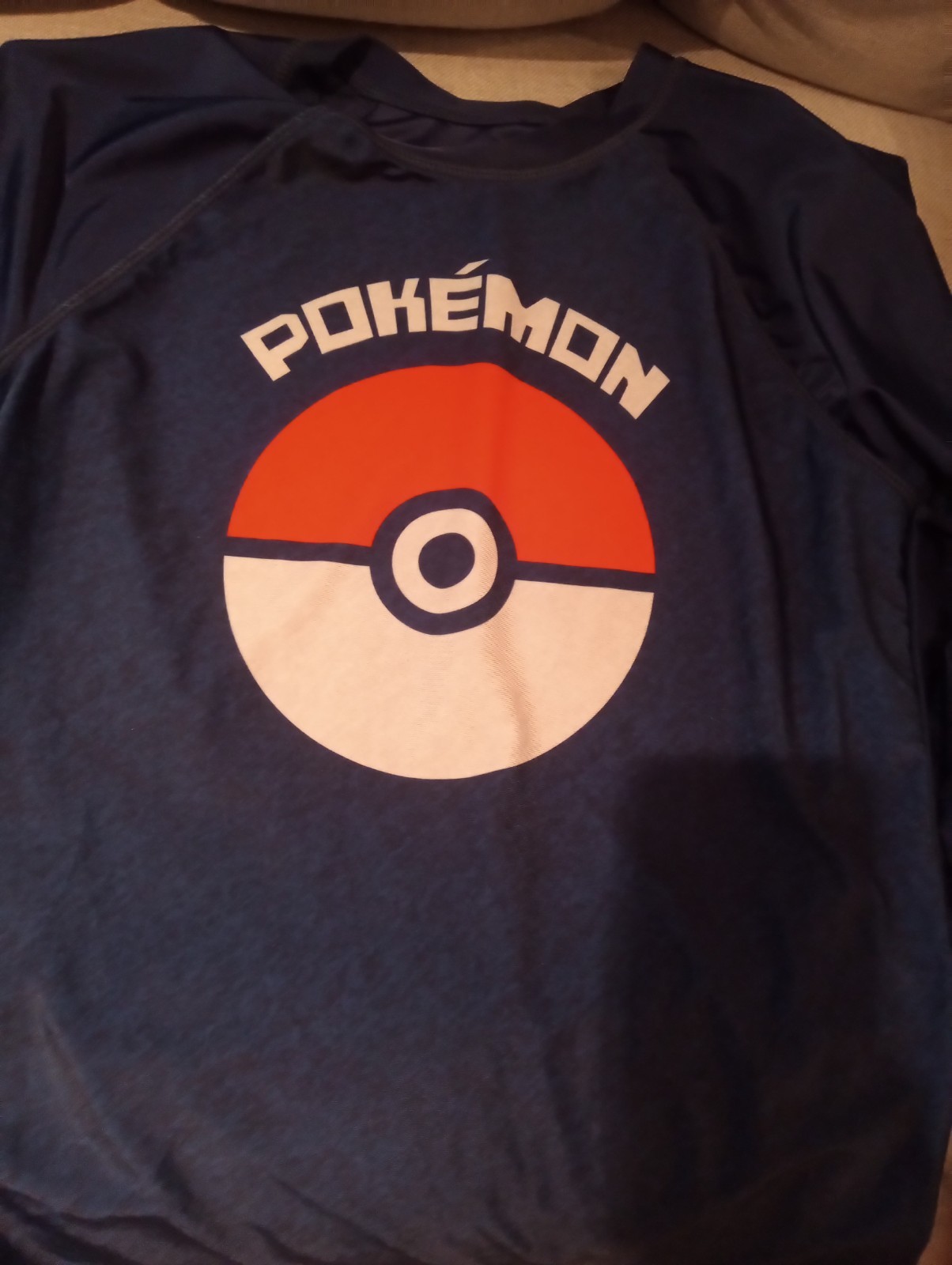 Pokemon Poke Ball Long Sleeves 14 16 Rash Guard Swim Shirt Boys Girls Unisex