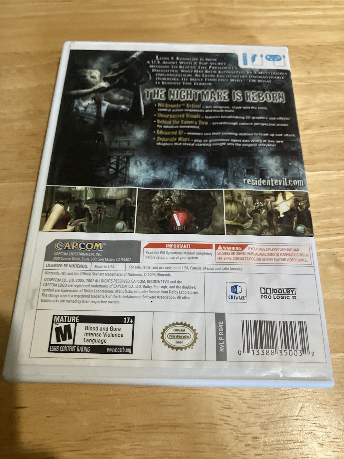 Resident Evil 4: Wii Edition Nintendo Wii CIB VG Condition