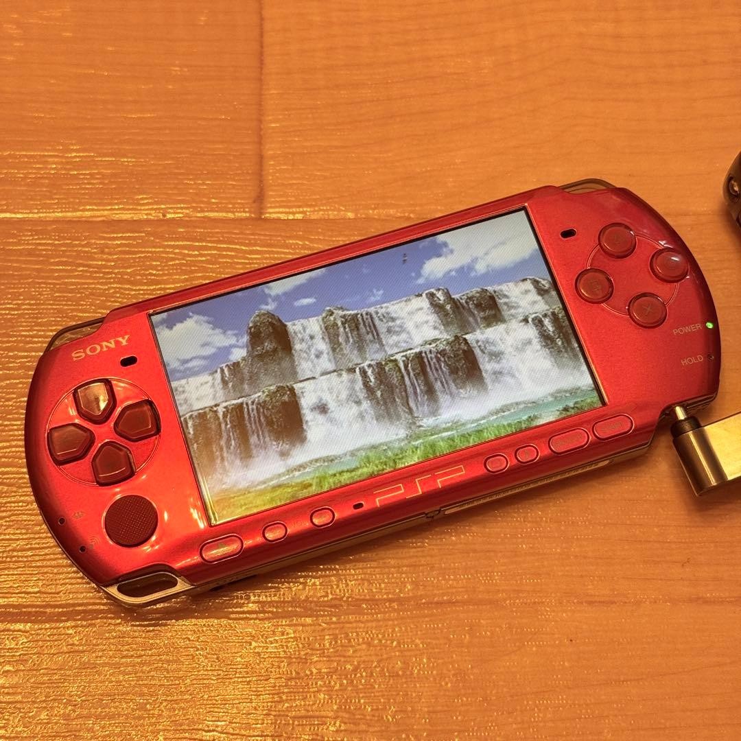 Sony PSP-3000 PSP 3000 console Radiant Red Working English language no battery