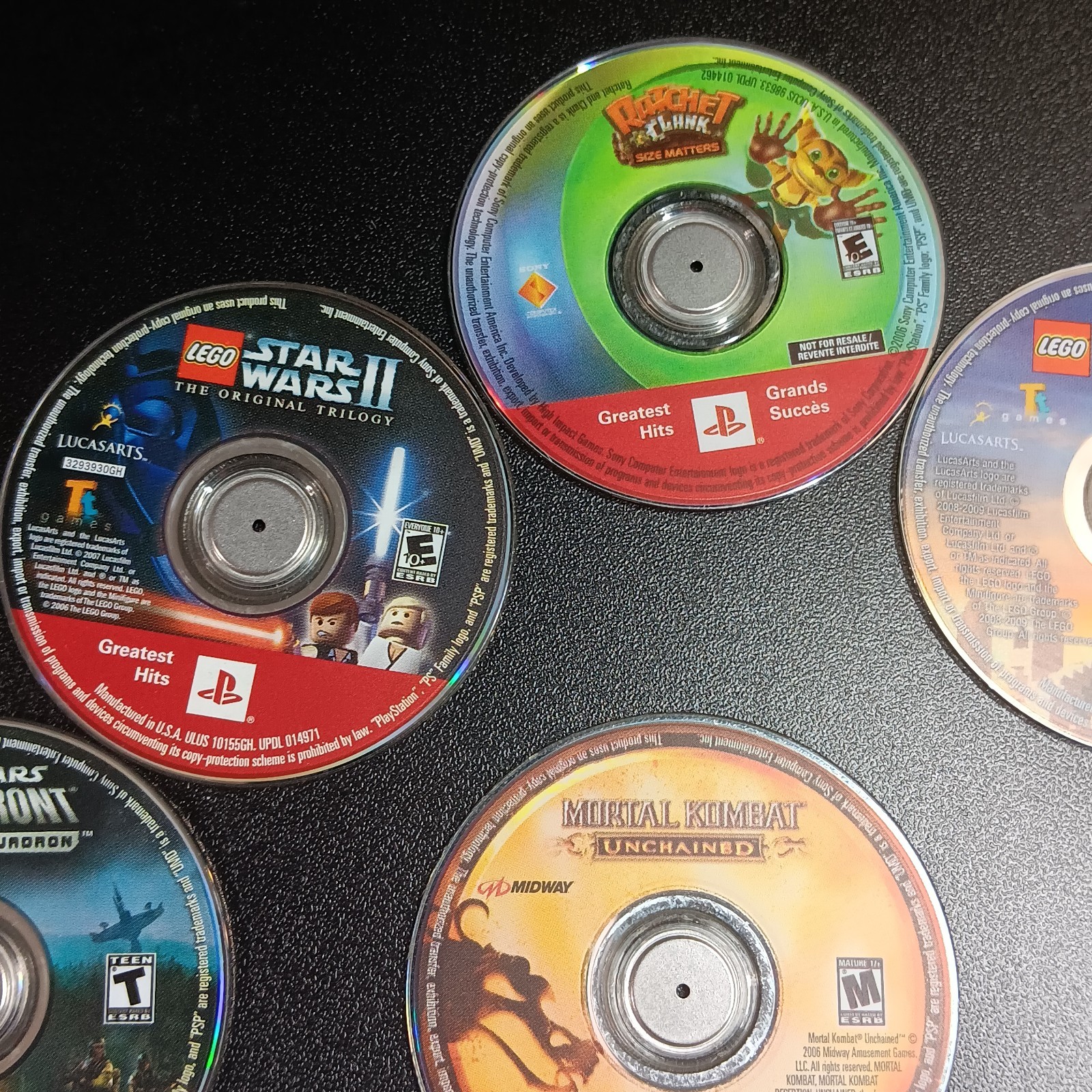 Lot Of 9 Sony PSP Video Games Loose Discs Only Scratched Untested As Is No Cases