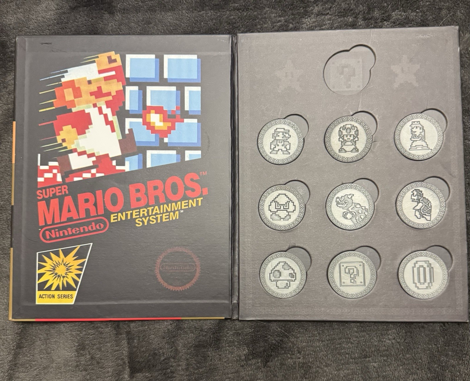 Think Geek Incomplete Super Mario Bros. Coin/Medal Collection Missing Chase Coin