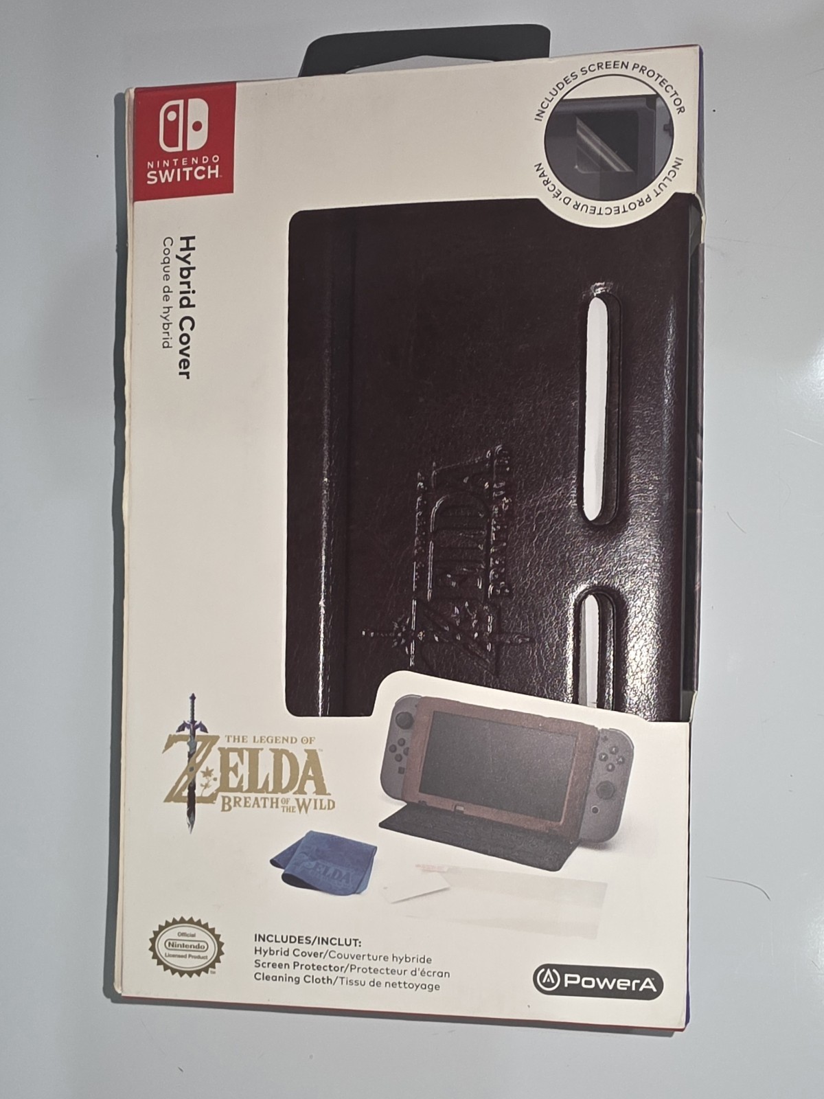 PowerA Hybrid Cover Brown Synthetic Leather for Nintendo Switch Padded Case
