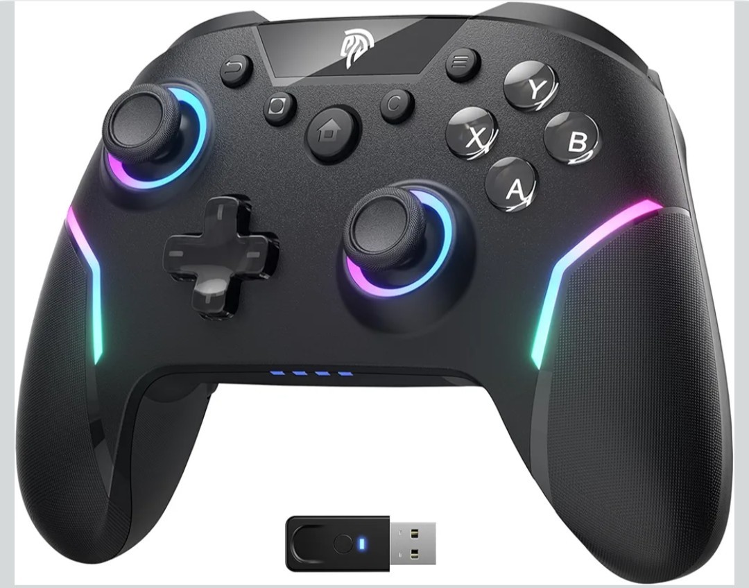 EasySMX X20 Wireless Gaming Controller with RGB Backlit, 2-Stage Hall Effect Sti
