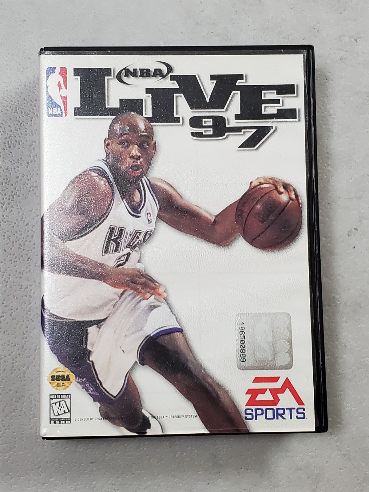 NBA Live 97 (Sega Genesis, 1996) COMPLETE w/ Box manual game WORKS! 1997