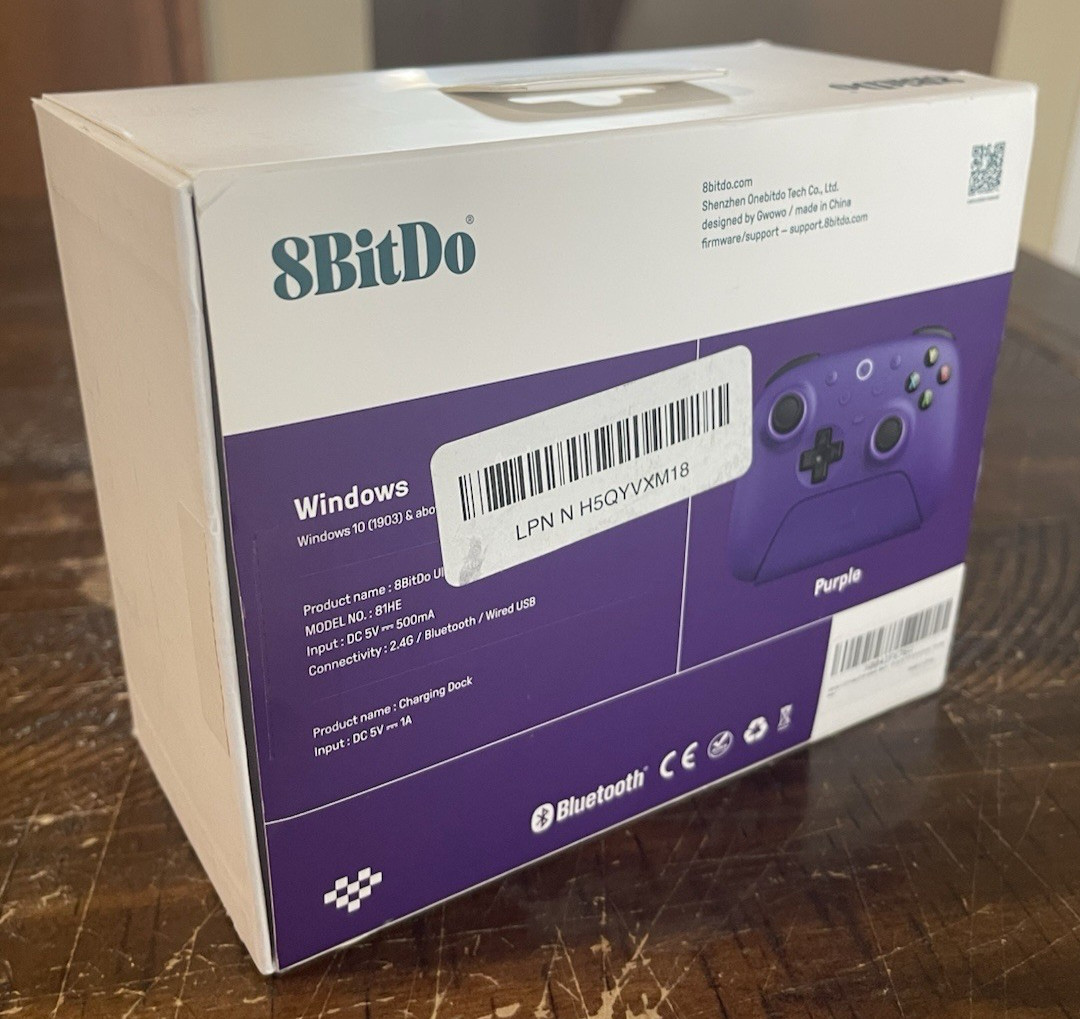 8BitDo Ultimate 2 Wireless Controller/Charging Dock for Windows/Android – Purple