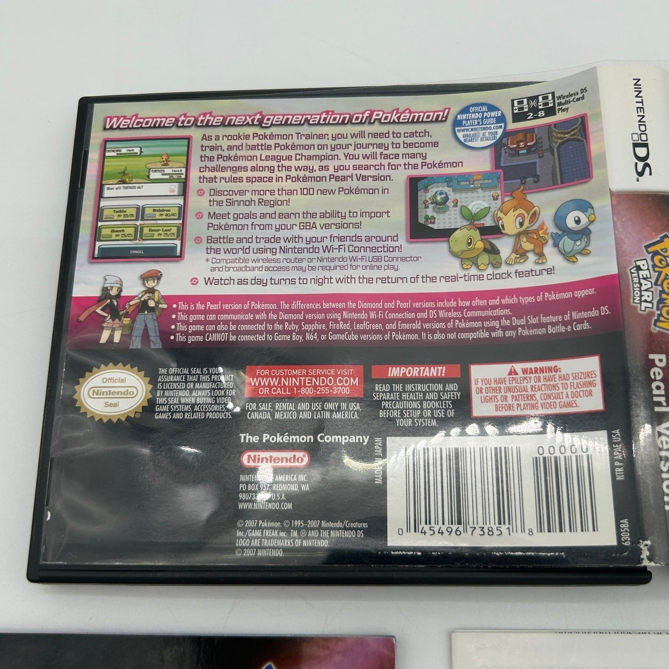 Pokemon Pearl Version Nintendo DS CIB Complete w/ Manual Poster Authentic Tested