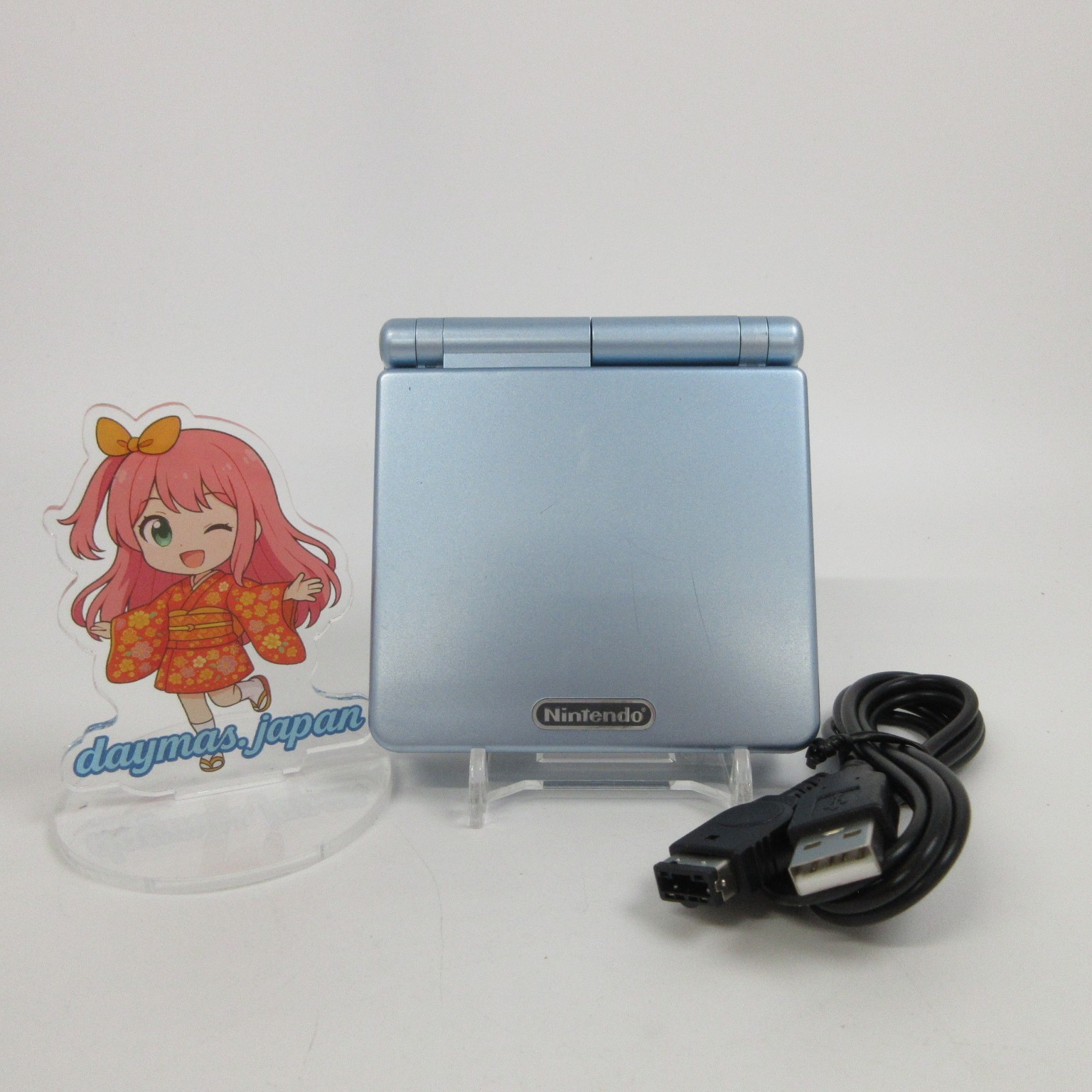 【Very Good】Nintendo GameBoy Advance SP Pearl Blue GBA Console #Arr08/0627/03