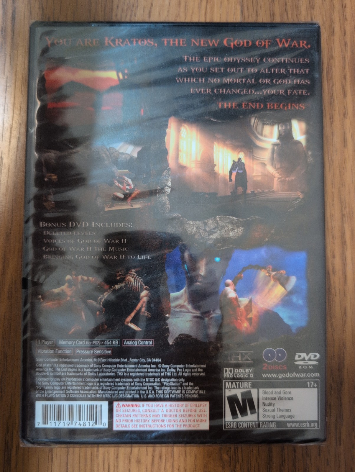 God of War II PS2, (Sony PlayStation 2), Factory Sealed Small Nick