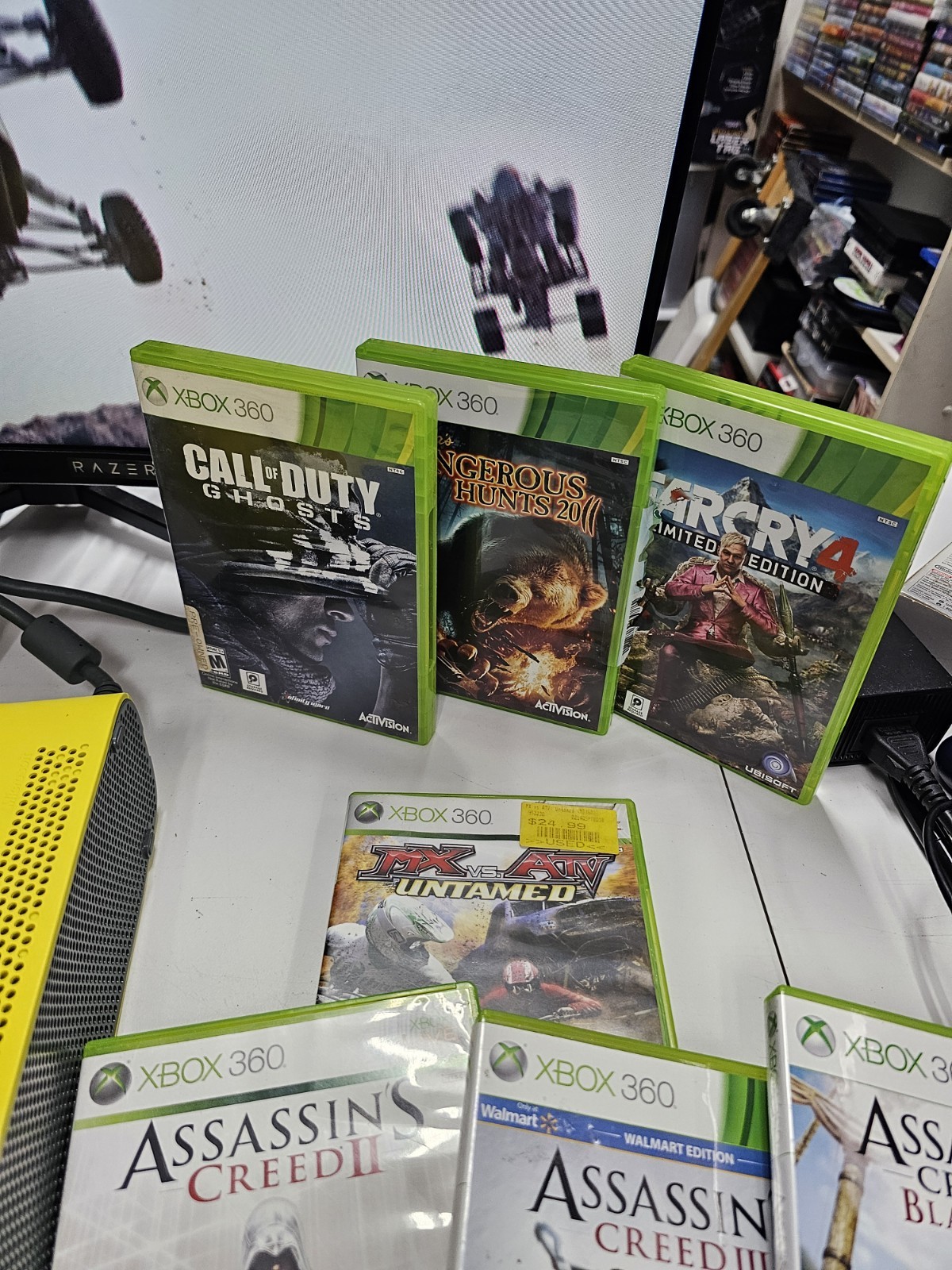 Microsoft Xbox 360 Custom Game Console complete bundle tested works