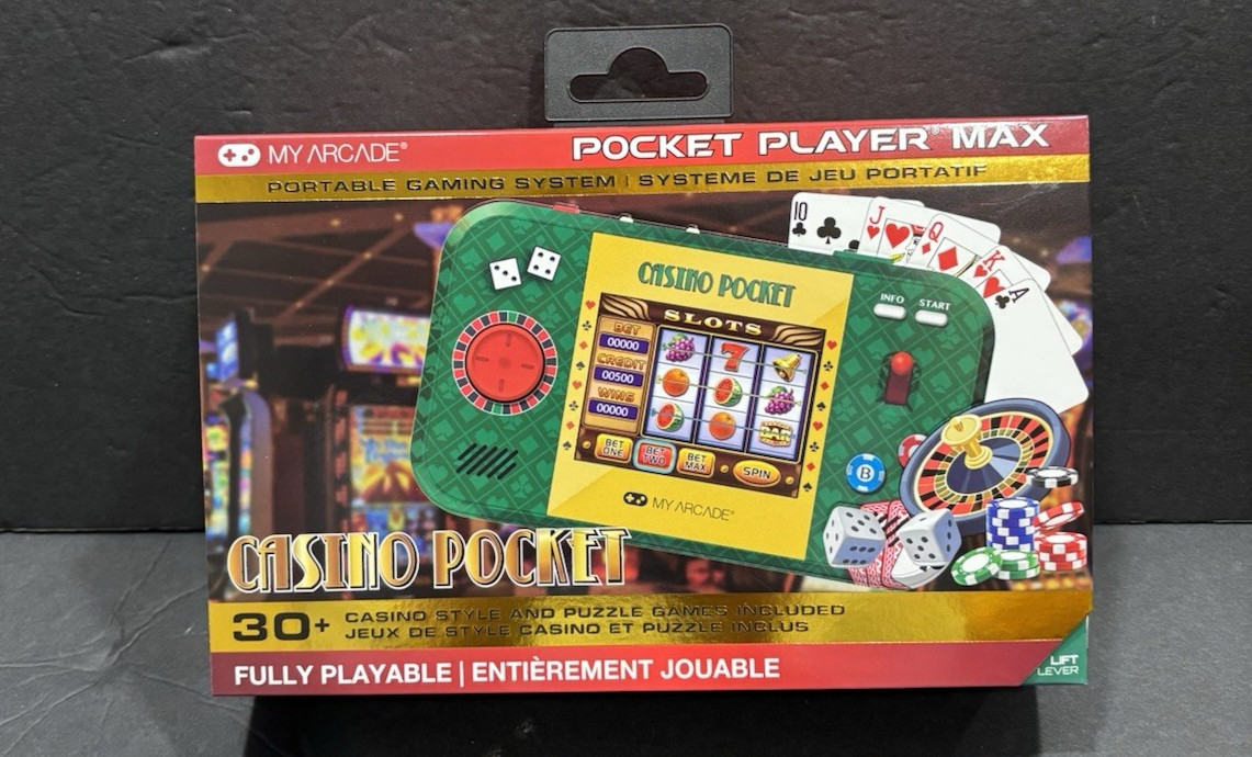 My Arcade Casino Pocket Player Max 30+ Casino Style And Puzzle Games New In Box