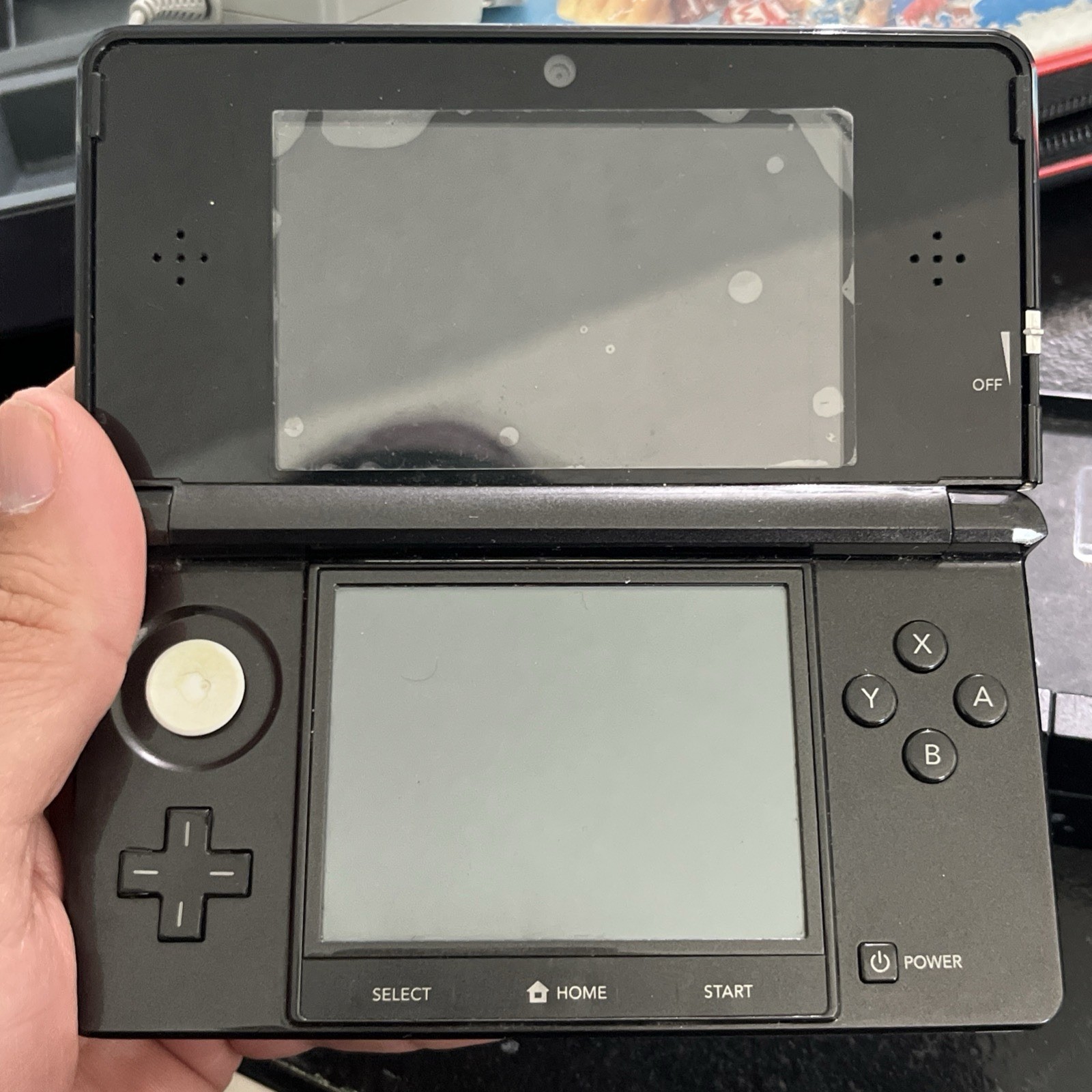 3DS Original US Console Black – Tested Working W/charger CTR 001 3 Games/2 cases