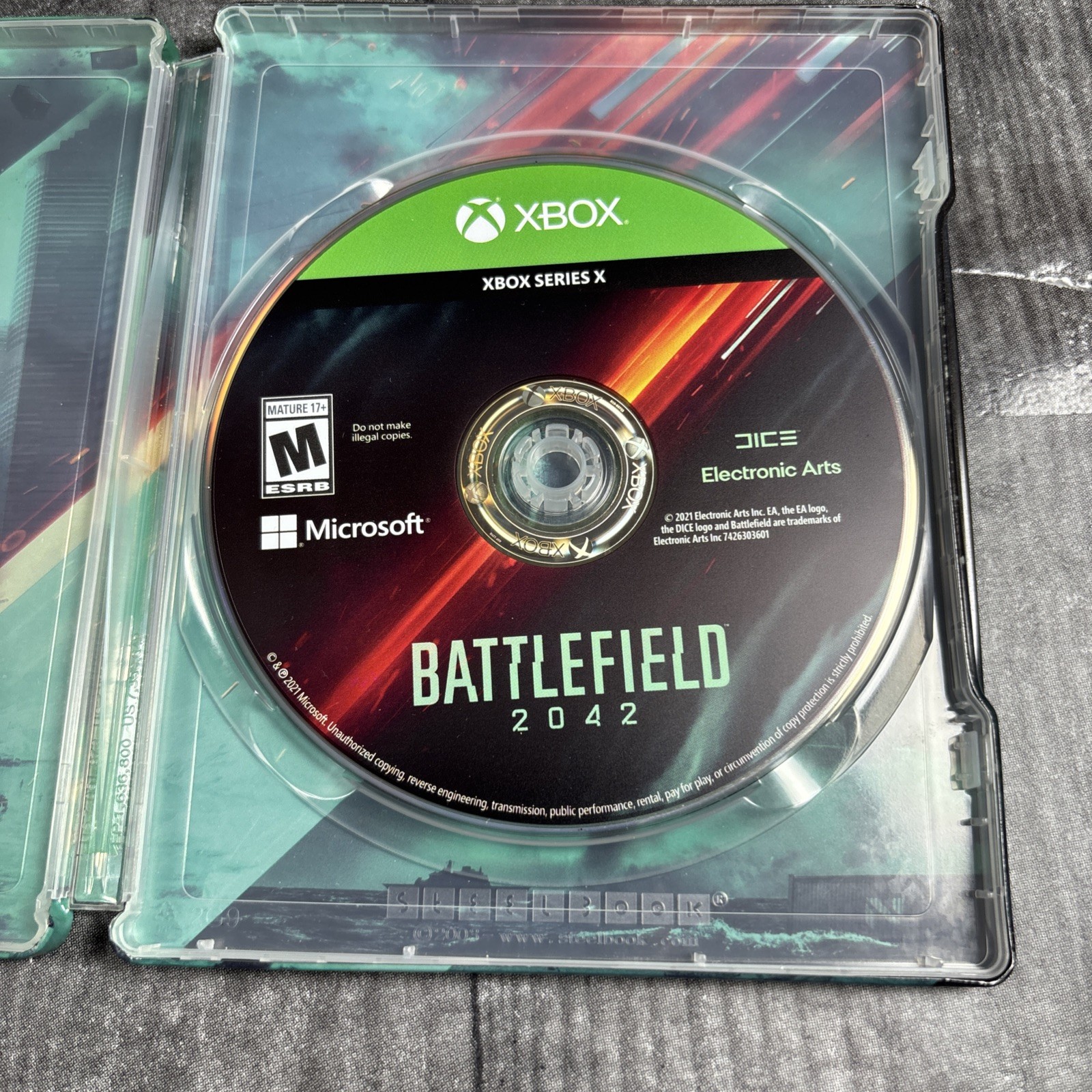 Battlefield 2042 Steelbook Case + XBOX Series X Game No Manual