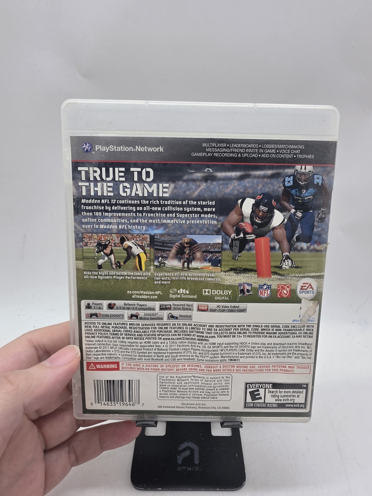 Madden NFL 12 (Sony PlayStation 3, 2011) Cib Complete Mint Tested Working Ps3