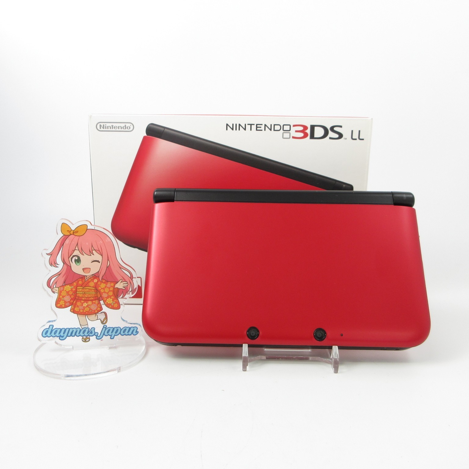 【Excellent】Nintendo 3DS LL XL Red x Black Console Japanese Edition #DEN2/0429/01