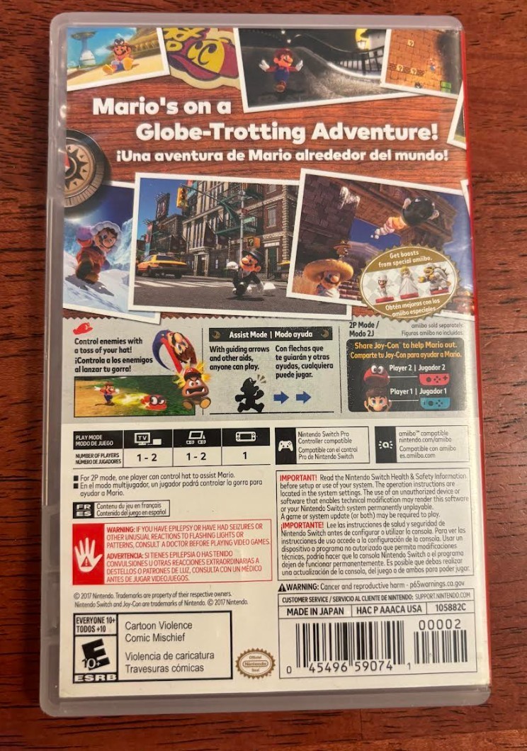 Super Mario Odyssey – Nintendo Switch *Tested / Works*