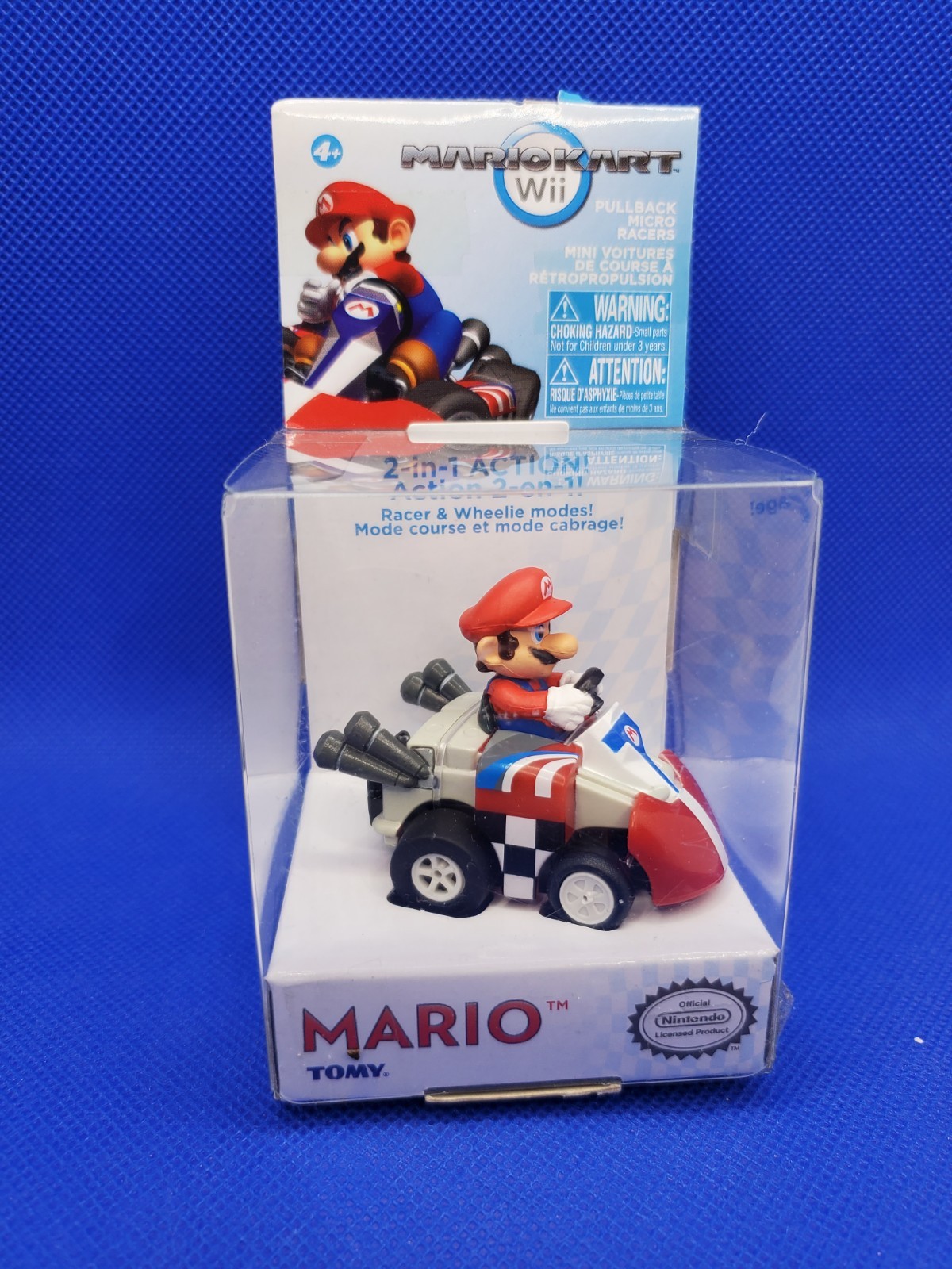 Tomy Mario Kart WII Mario Pull Back Racer Official License 2-in-1 Action New
