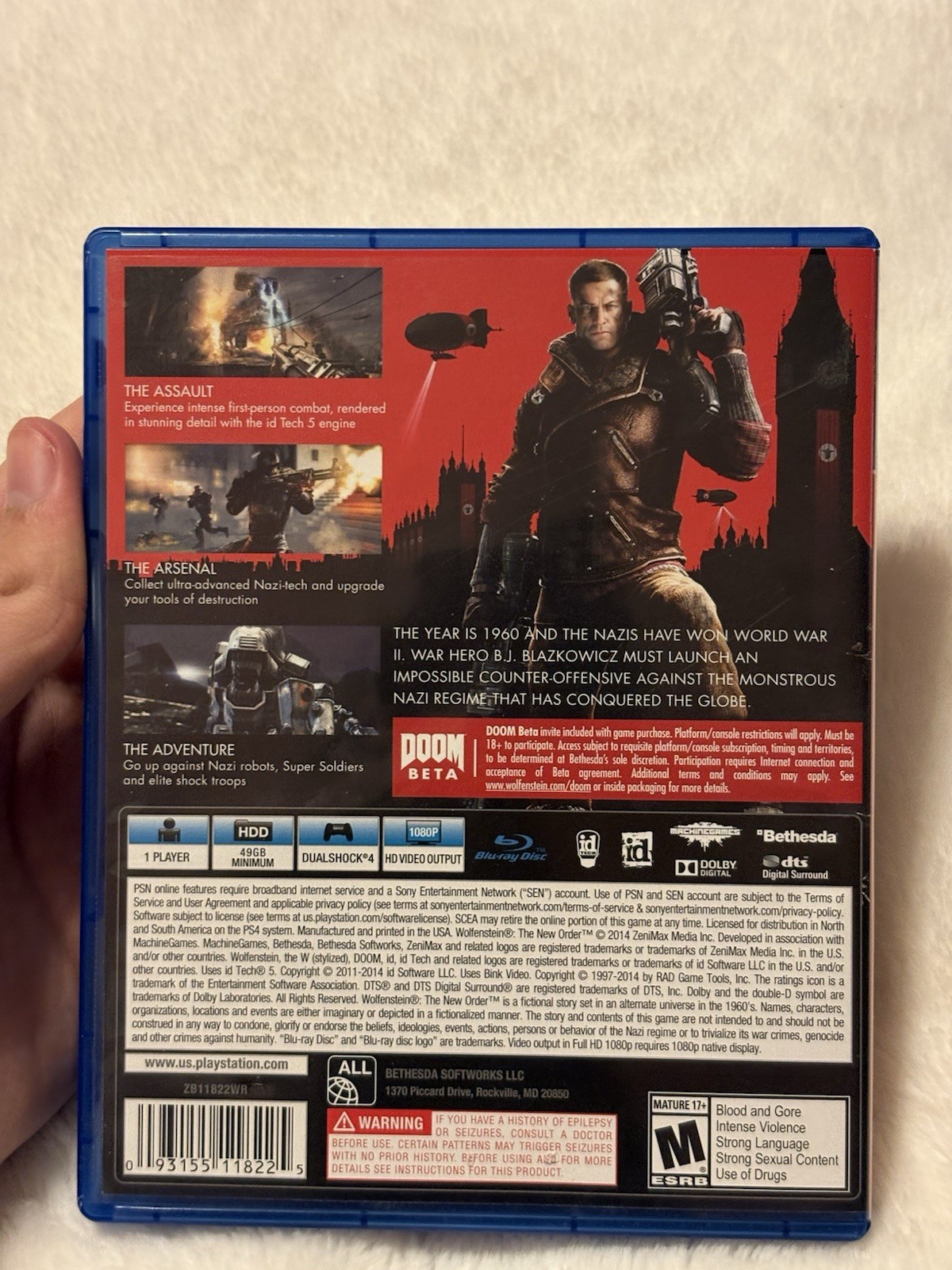 Wolfenstein II: The New Colossus & The New Order PS4 2 Game Bundle Lot CIB