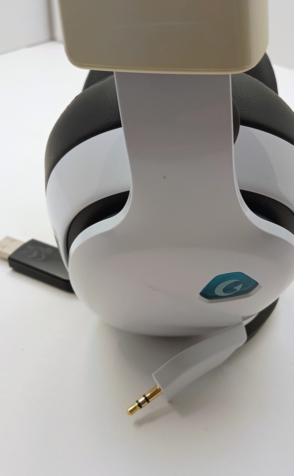 Wireless Gaming Headset White 2.4GHz + Bluetooth + Wired, TESTED WORKING,…