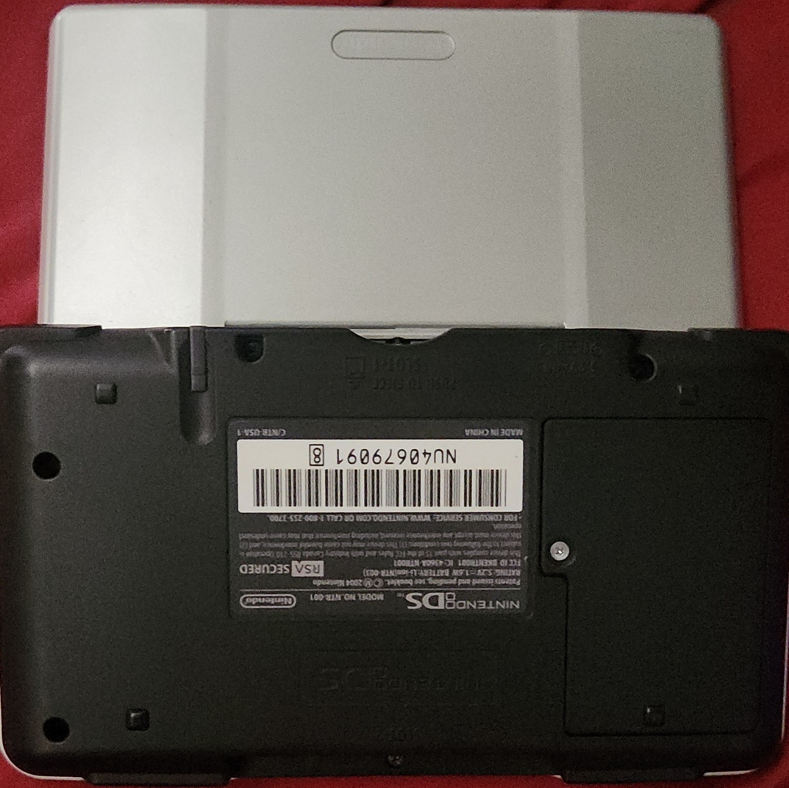Nintendo DS Silver Handheld System NTR-001 Touch Screen 2004 With Charger