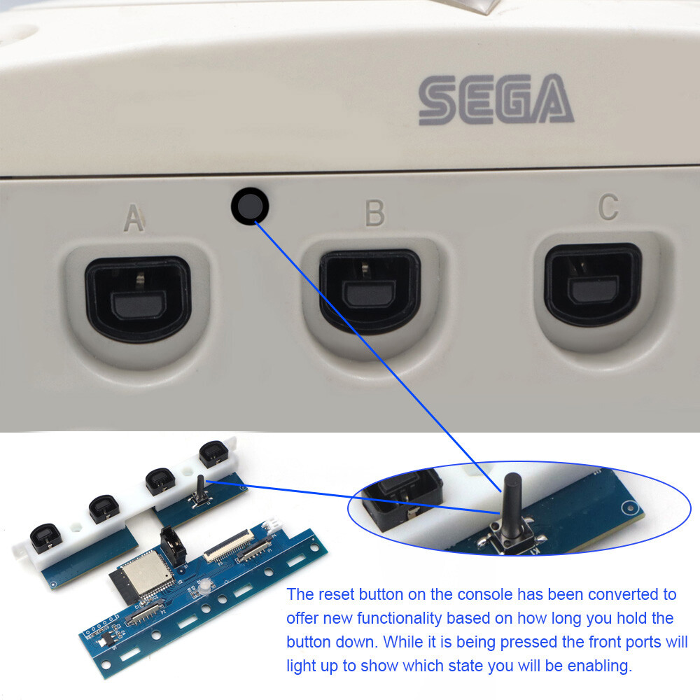 Wireless Bluetooth Internal Adapter iBlueControlMod For SEGA Dreamcast Console