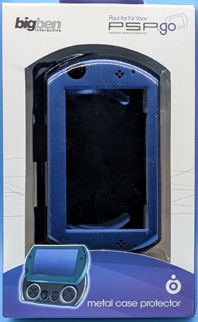 SONY PLAYSTATION PSP GO METAL CONSOLE CASE SHELL Handheld Blue Or Red