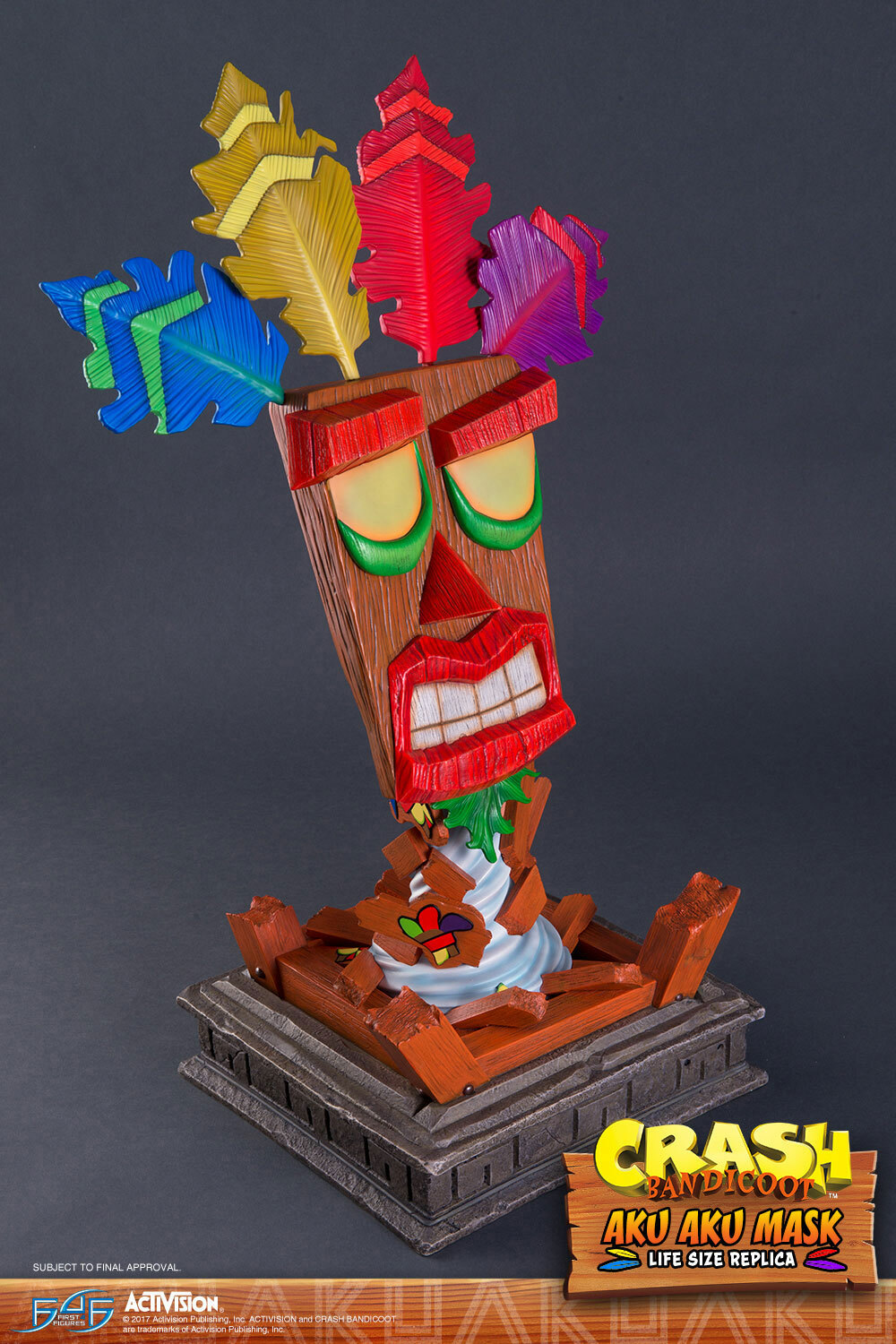 First4Figures Crash Bandicoot Aku Aku Mask Regular Statue Mint in Box