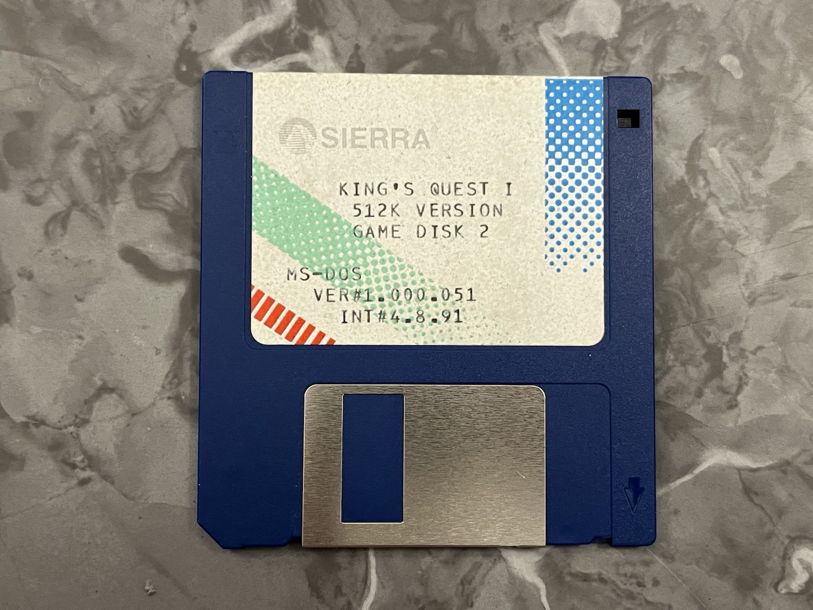 Sierra King’s Quest I 512K Version MS-DOS Floppy Disks 1-3 1991 Adventure Game