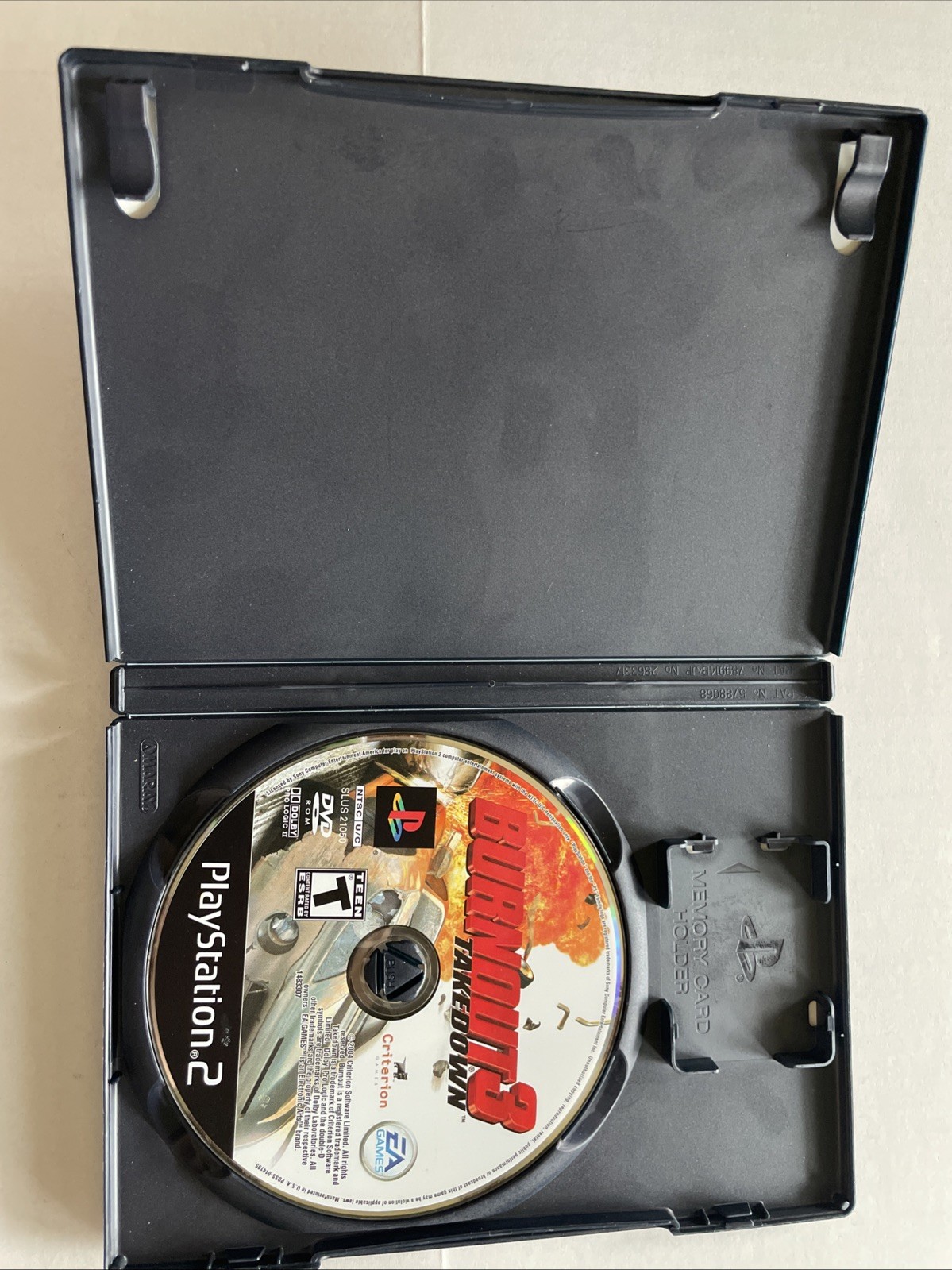 PLAYSTATION 2 PS2 BURNOUT 3 TAKEDOWN! TESTED & WORKS! NO MANUAL! BLACK LABEL! VG