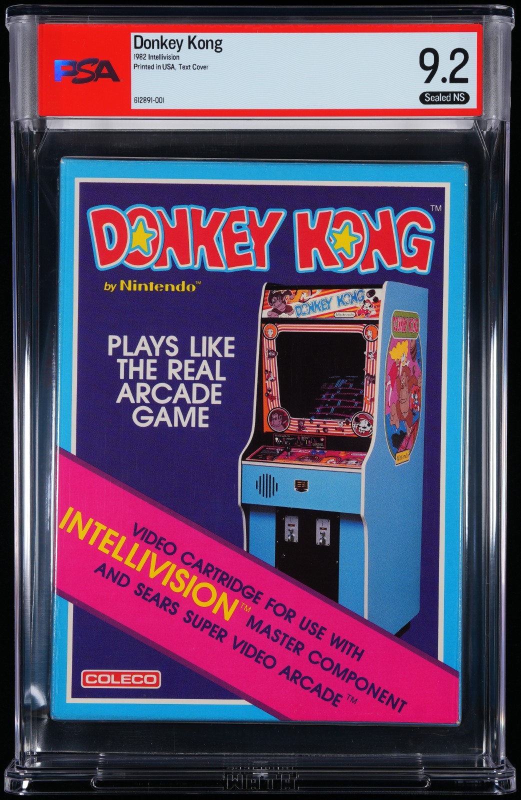 Donkey Kong 1982 Intellivision First Appearance of Mario Sealed Graded PSA 9.2