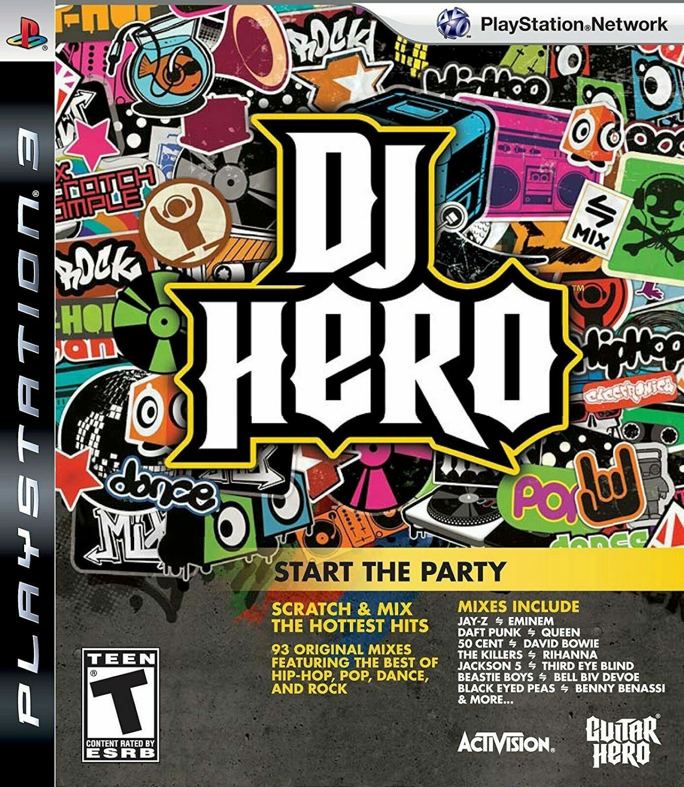 Sony PS3 DJ Hero 1 Start the Party Video Game Jay-Z Killers Rhianna David Bowie