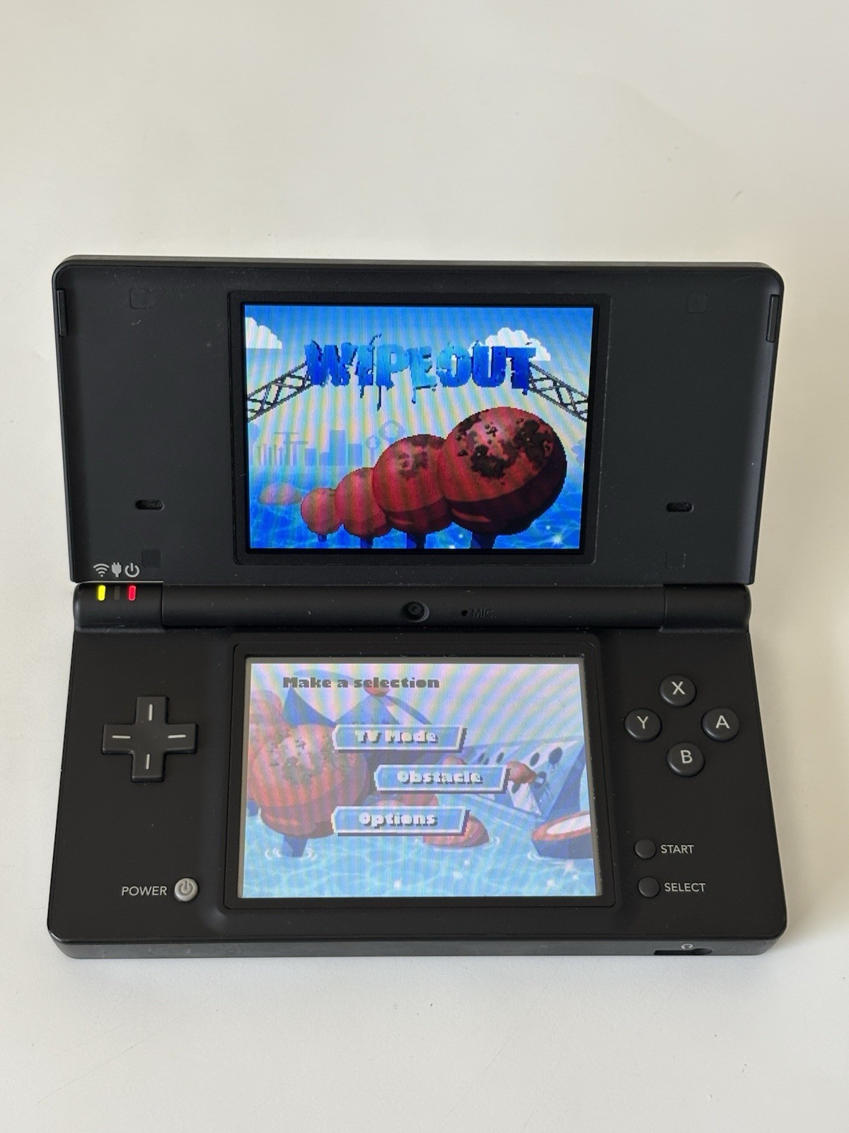 Nintendo DS Matte Black TWL-001 Handheld Video Game System And Game & Case