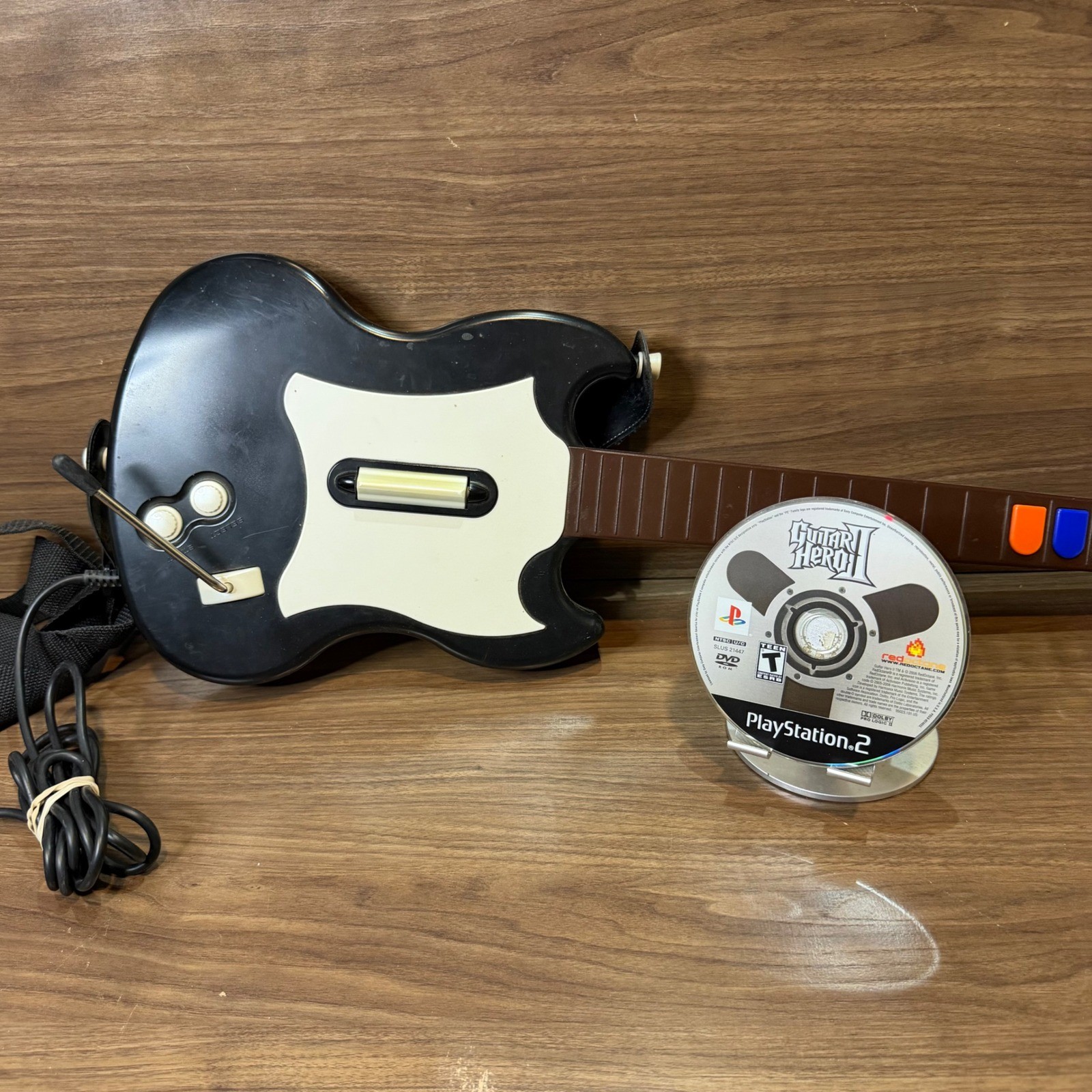 RedOctane Guitar Hero II Controller PS2 Black Good Wired SG Bundle