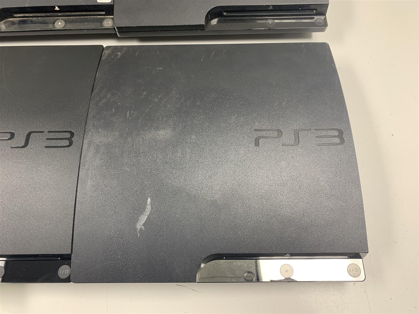 Lot of 6 Sony PS3 Slim Consoles Parts Repair Not Working Damaged AS IS