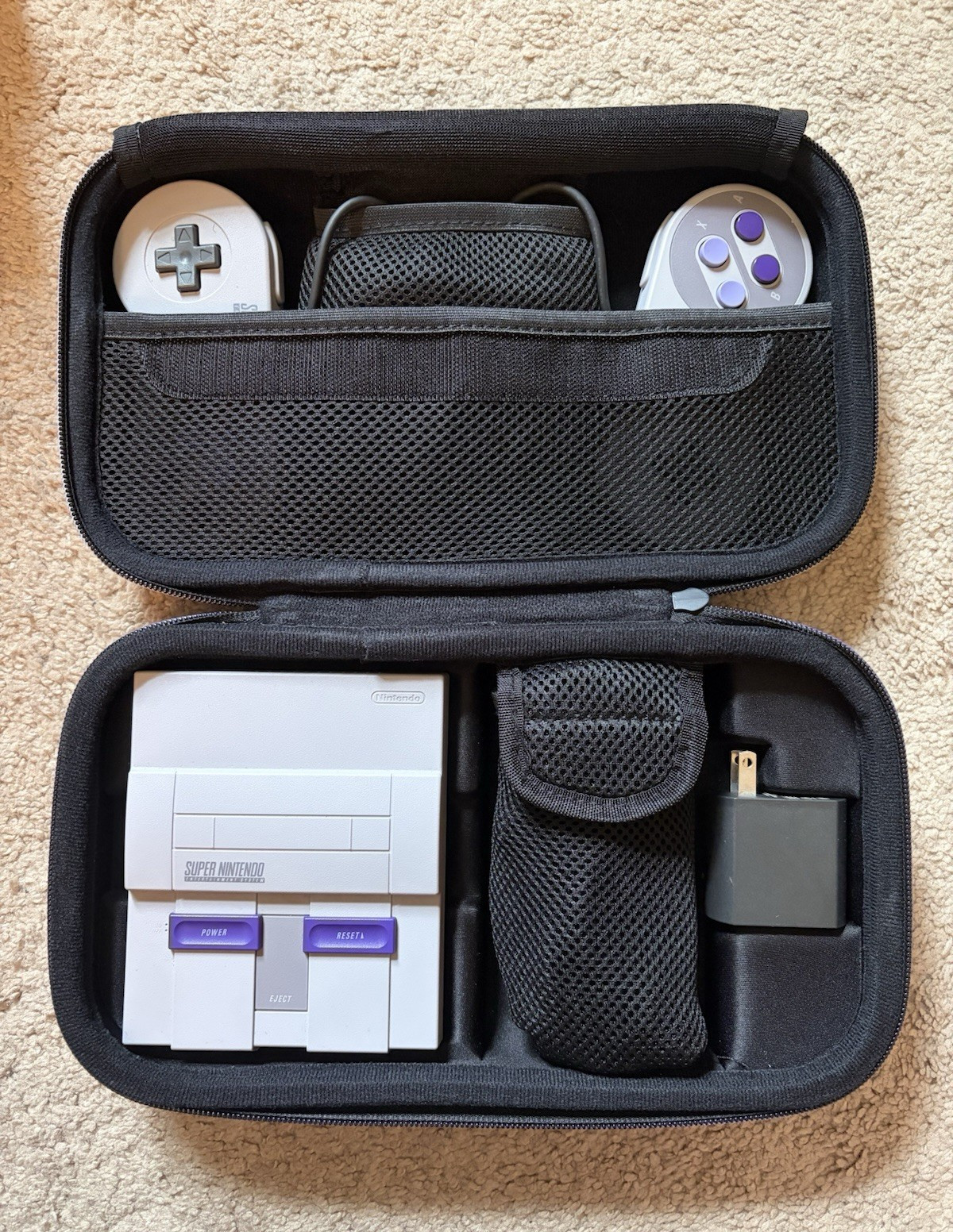 Nintendo Super NES Classic Edition Console Built-In Games Carrying Case