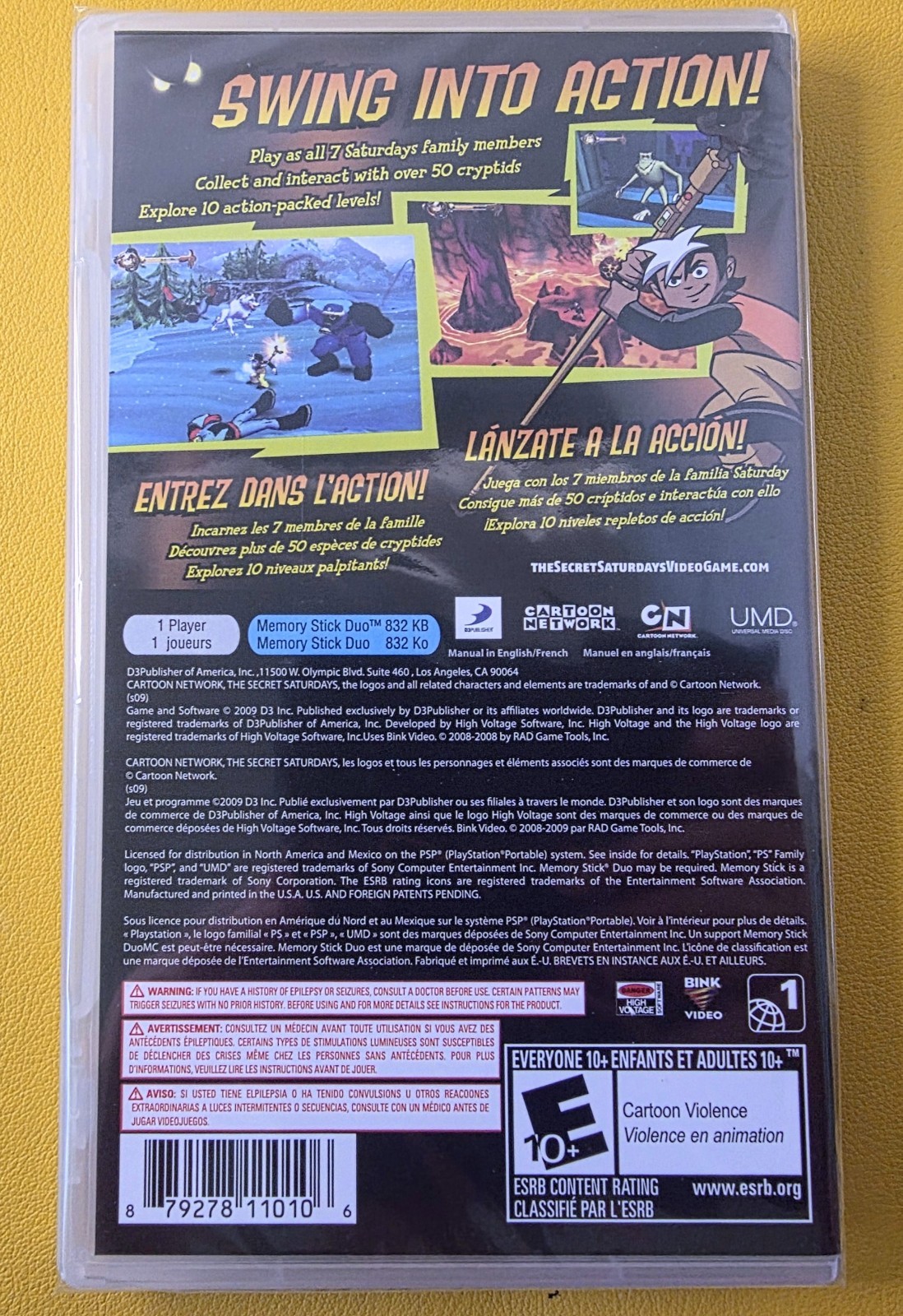 Secret Saturdays: Beasts of the 5th Sun (2009) Sony PlayStation Portable PSP NEW