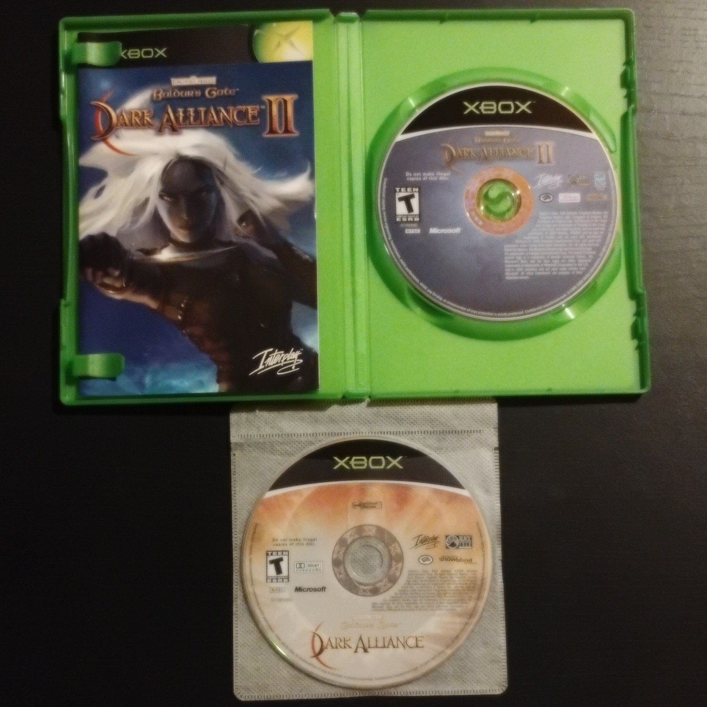 Baldur’s Gate: Dark Alliance 1 & 2 Xbox Dungeon Crawler/Hack-and-Slash Games Lot