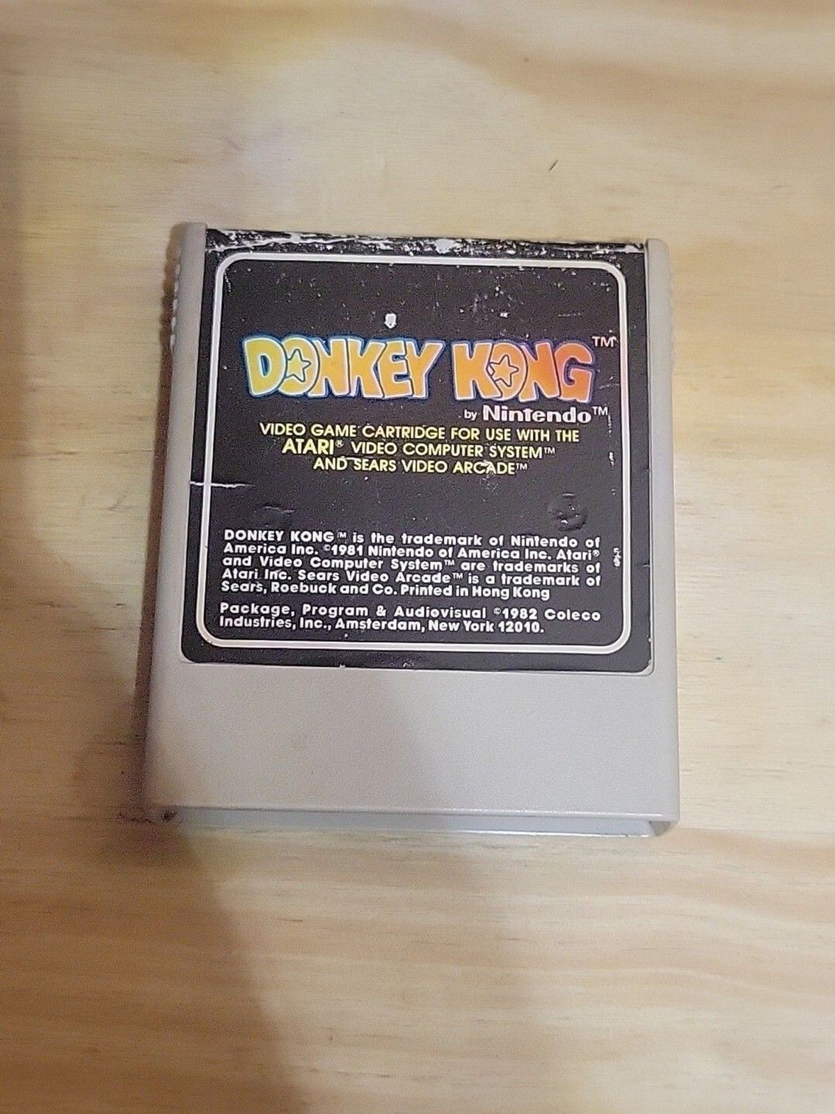 Vintage 1982 Atari Coleco Version Donkey Kong RARE Colored Label * Tested Works