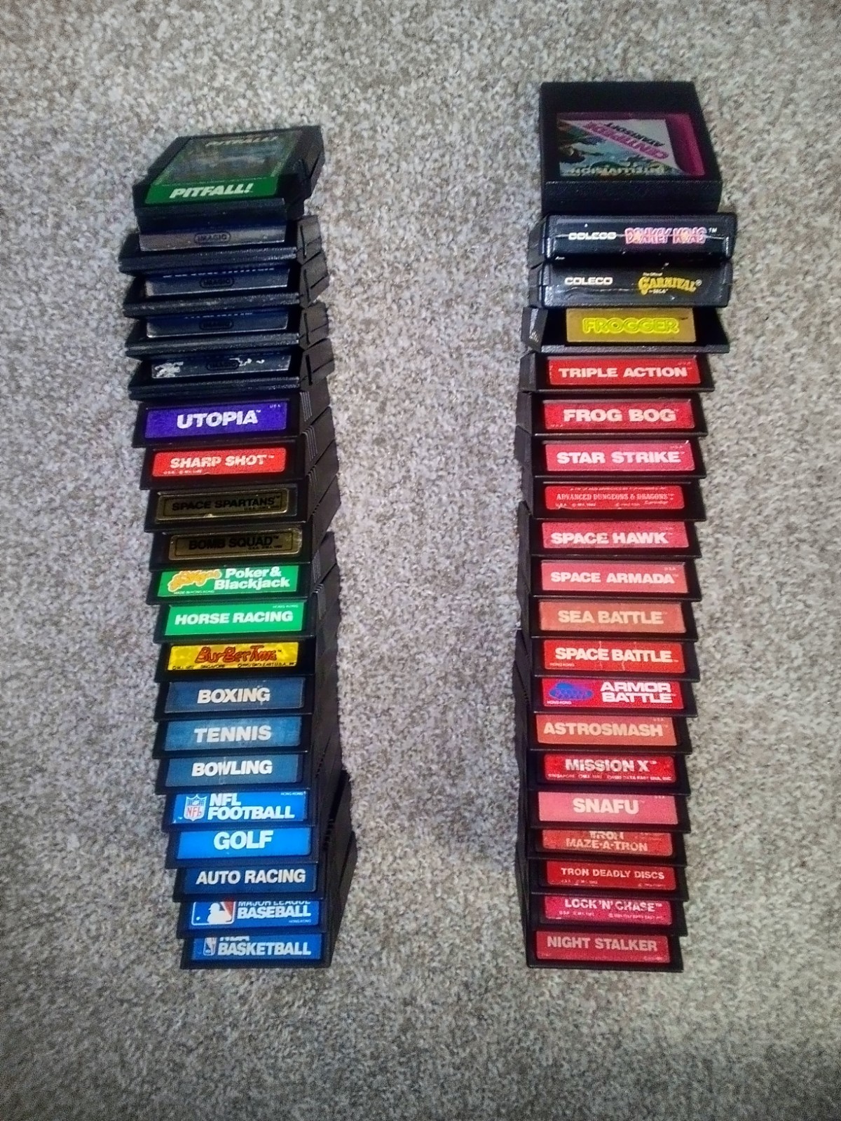 Intellivision Games Lot of 40 Different Titles All Tested and Working See Pics